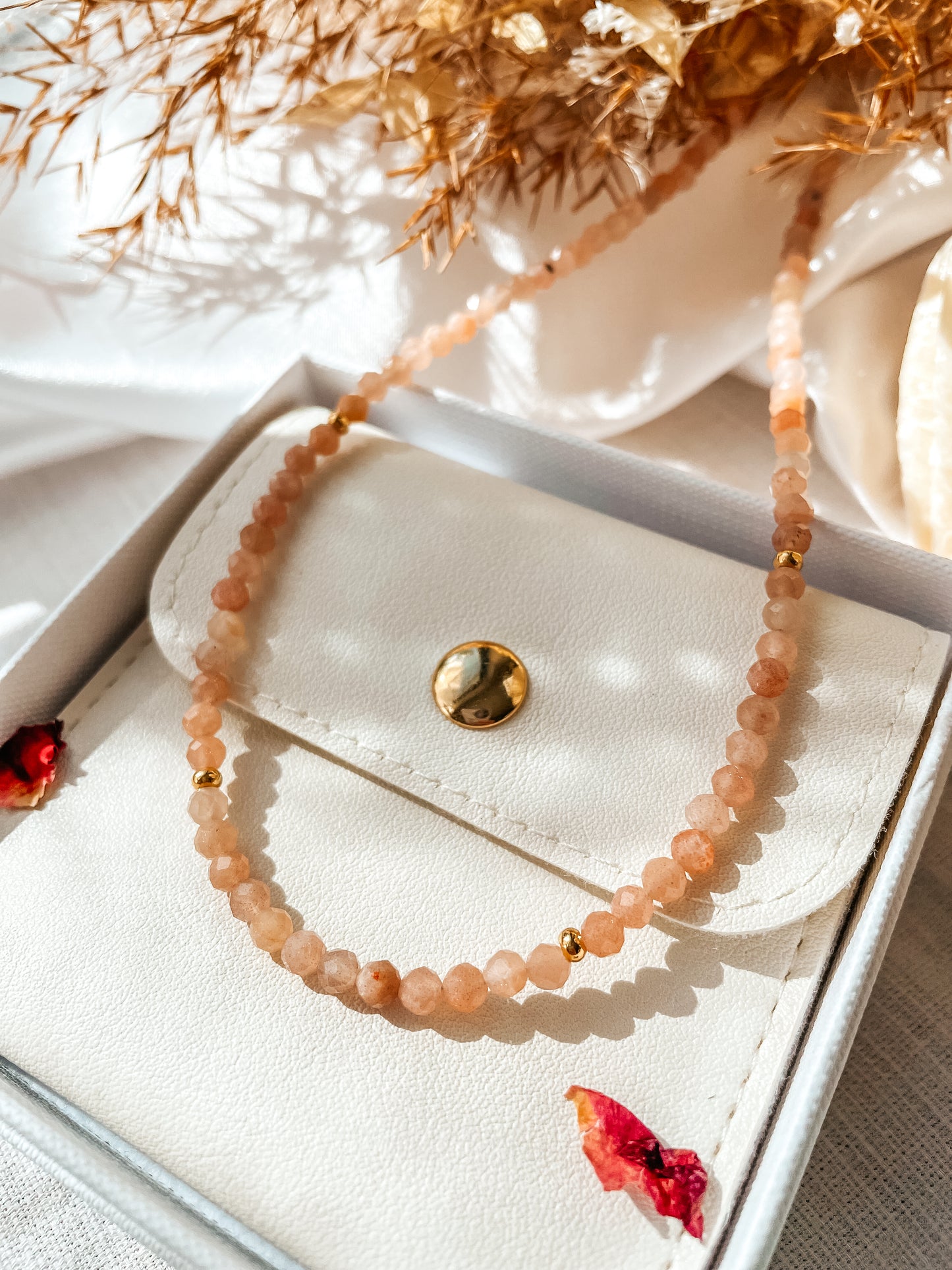 Peach Moonstone Necklace