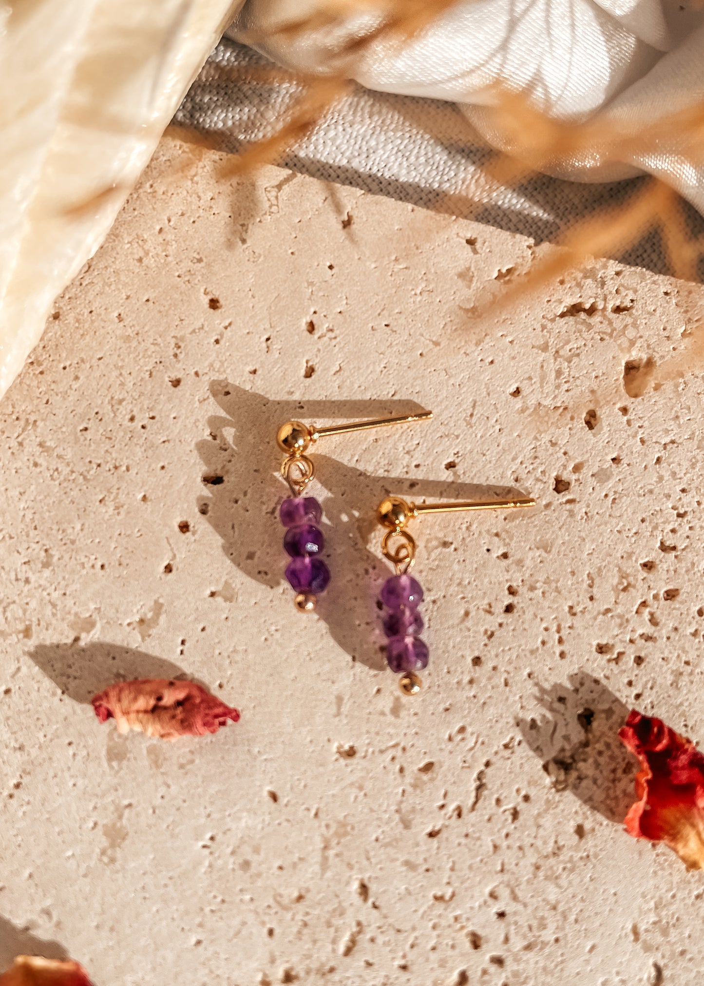 Amethyst Stacking Earrings