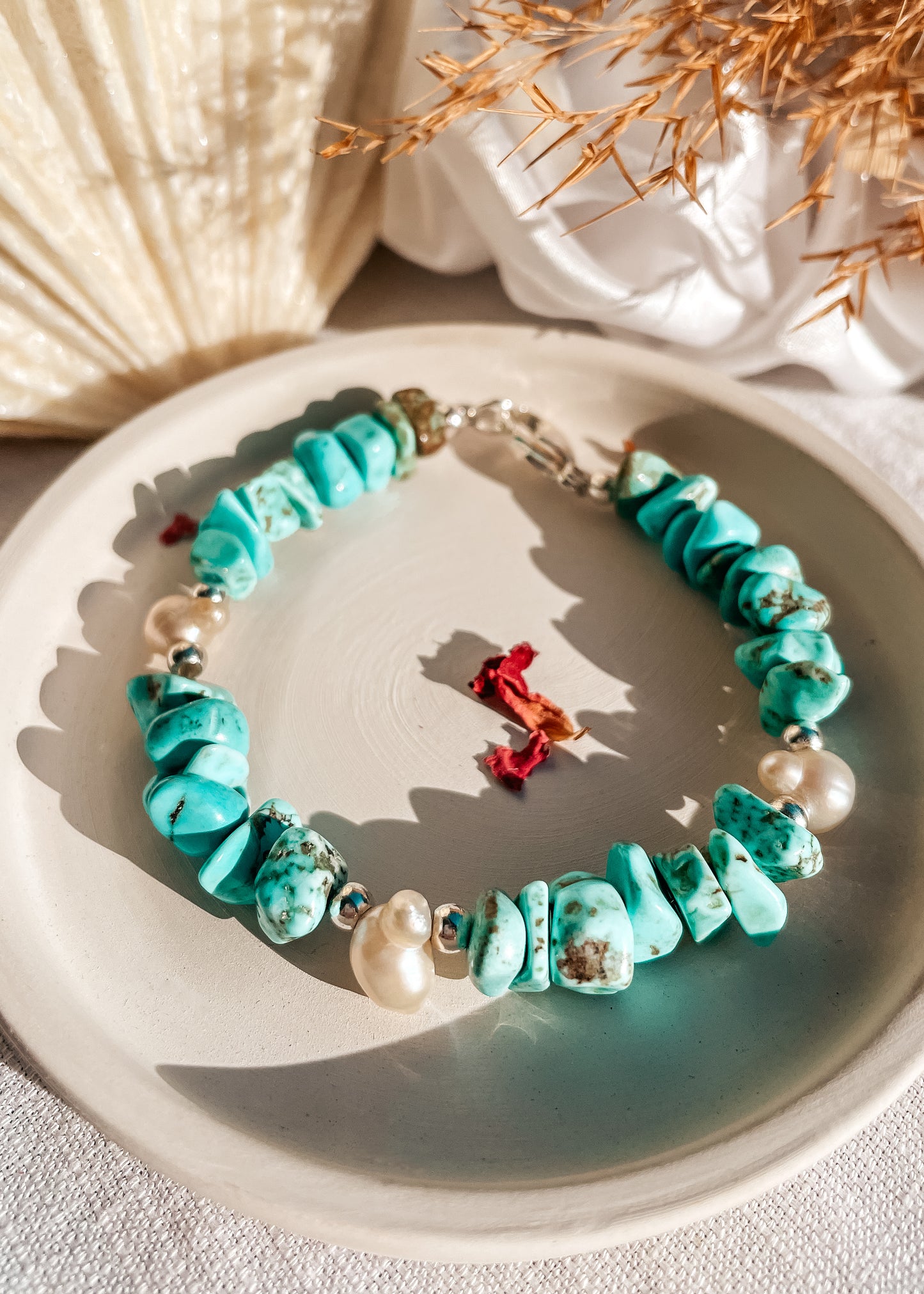 Turquoise Pearl Bracelet