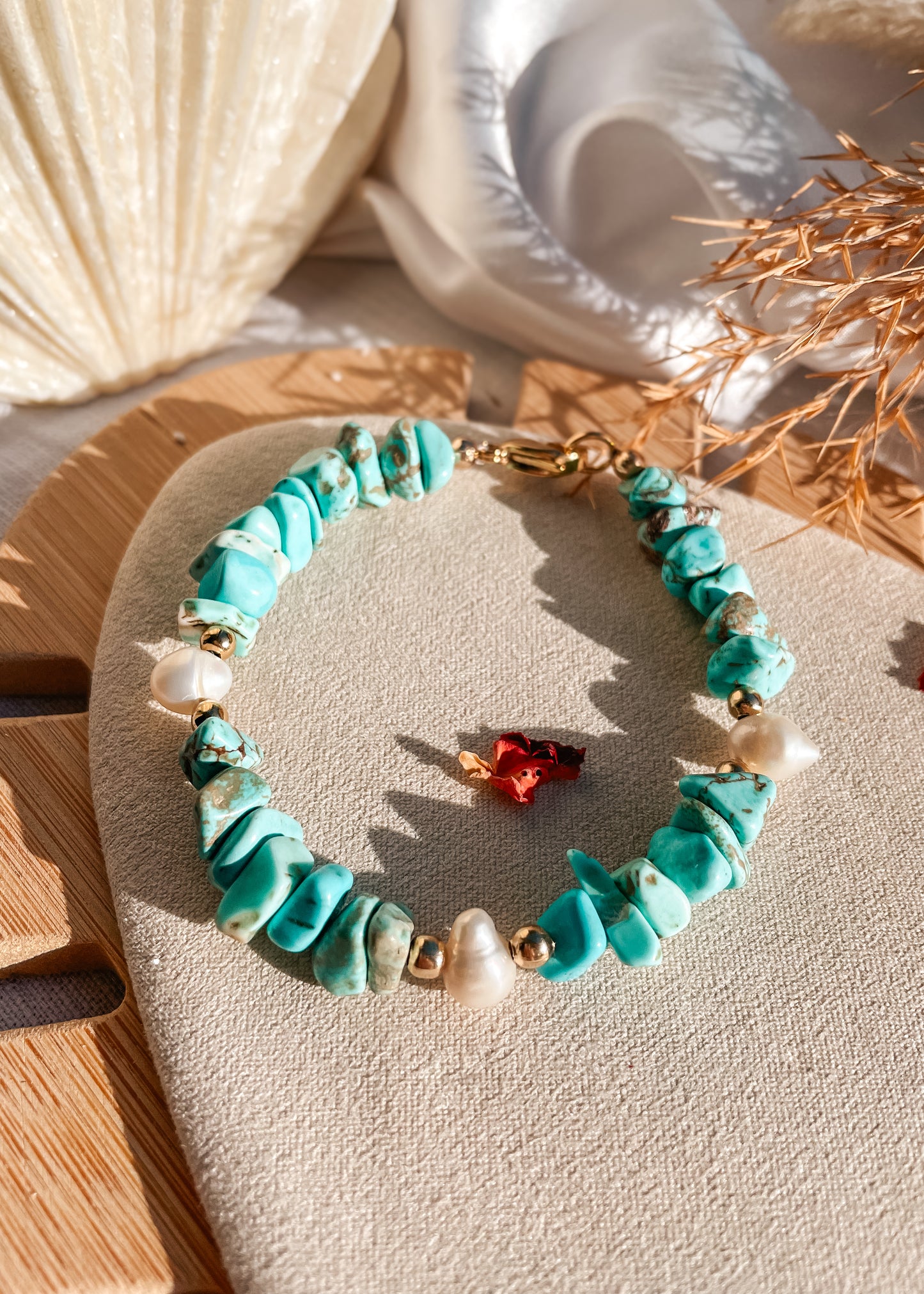 Turquoise Pearl Bracelet