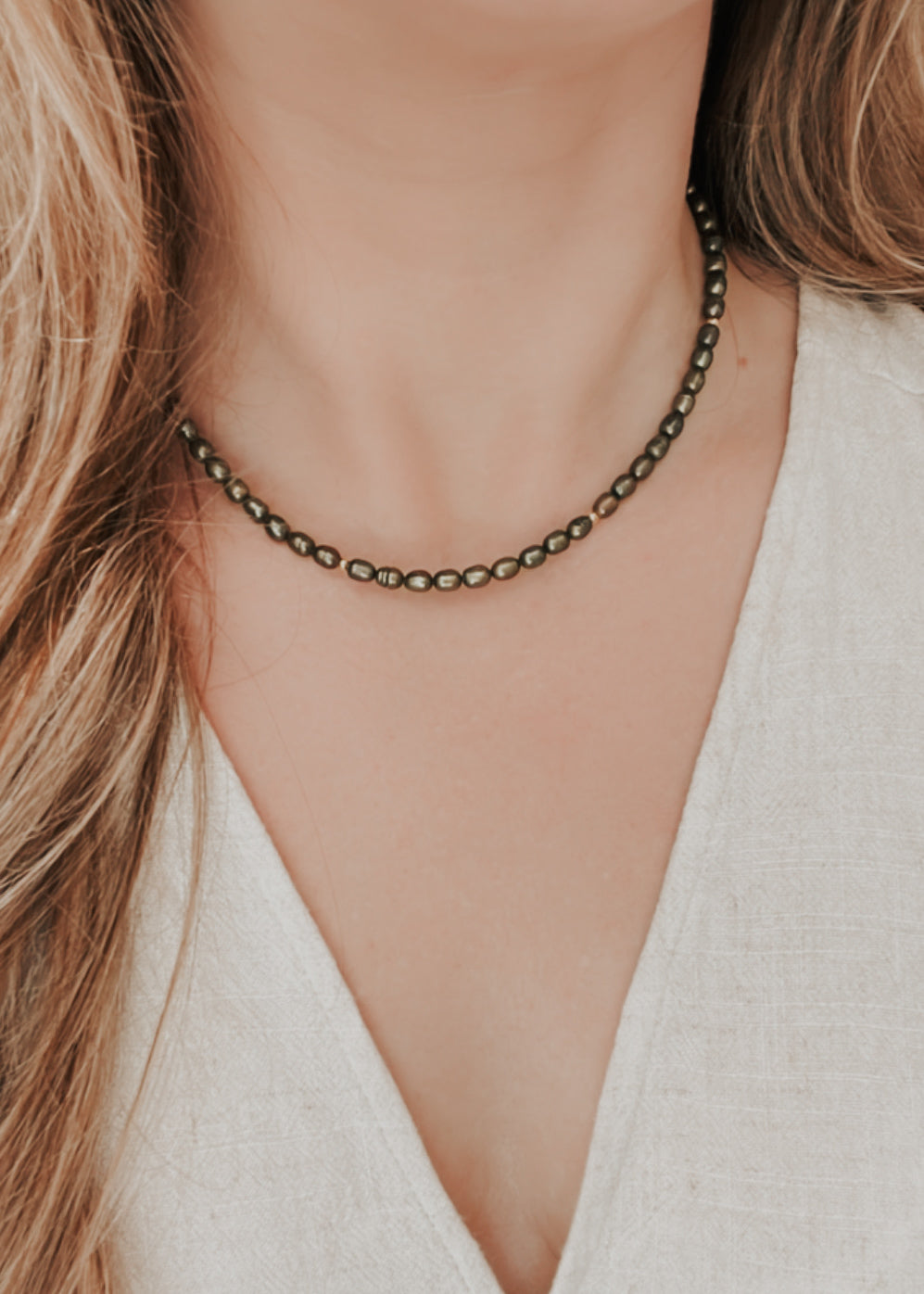 Olive Pearl Necklace
