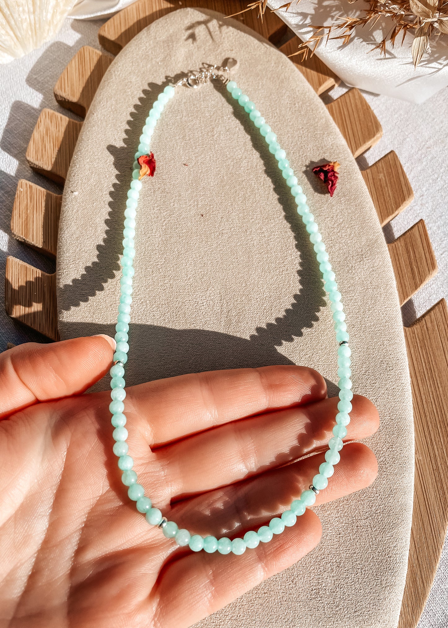 Blue Aragonite Dainty Necklace