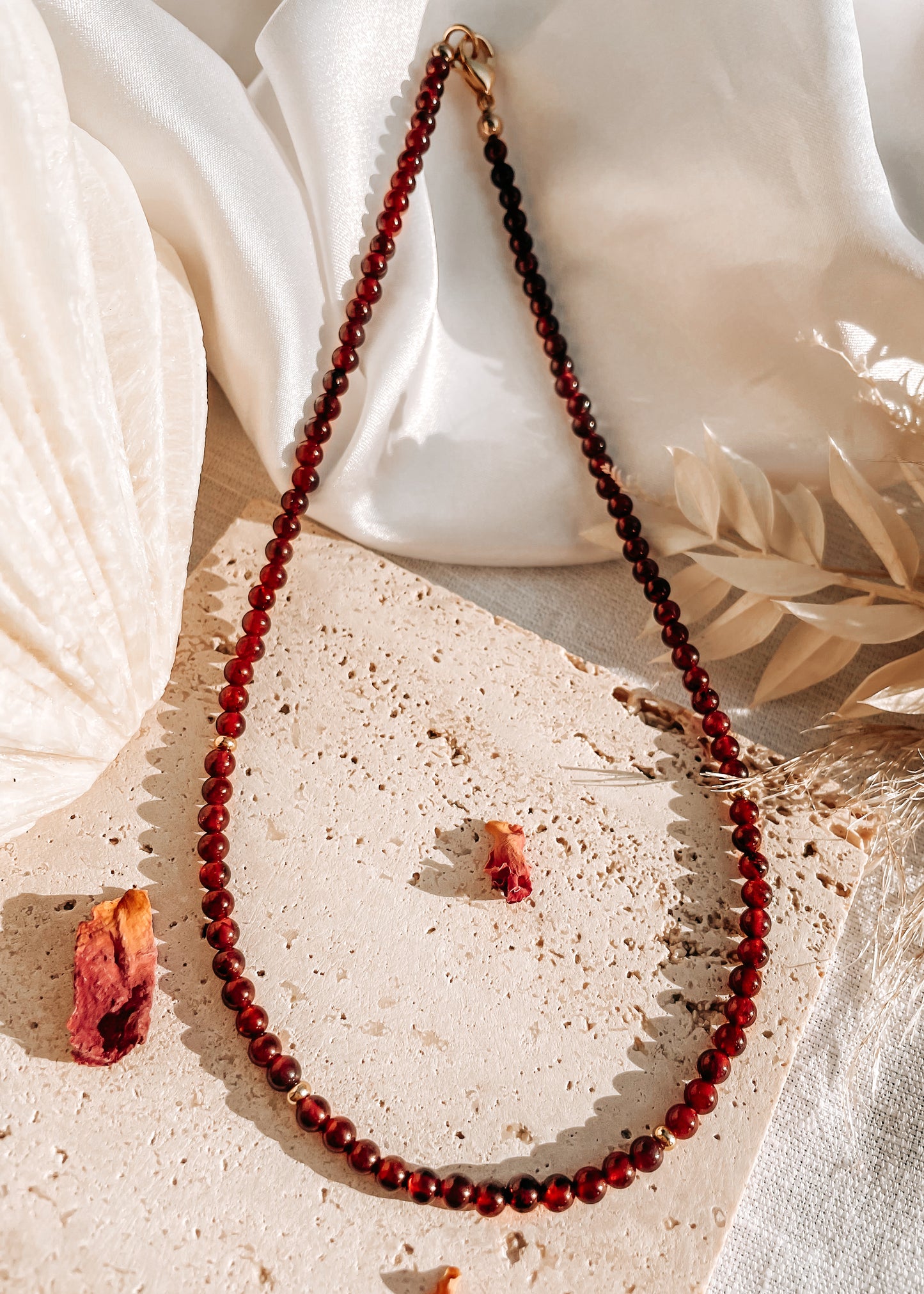 Garnet Dainty Necklace