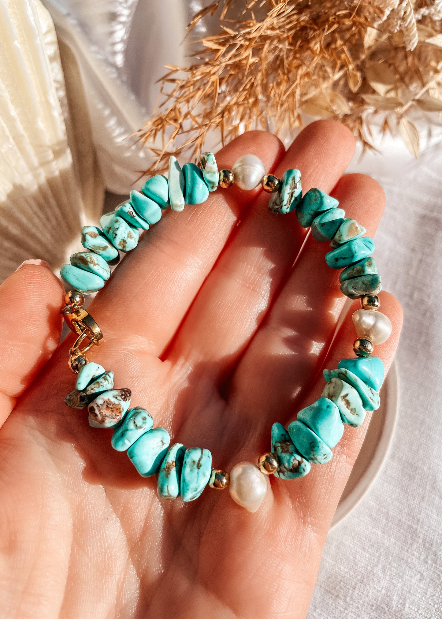 Turquoise Pearl Bracelet