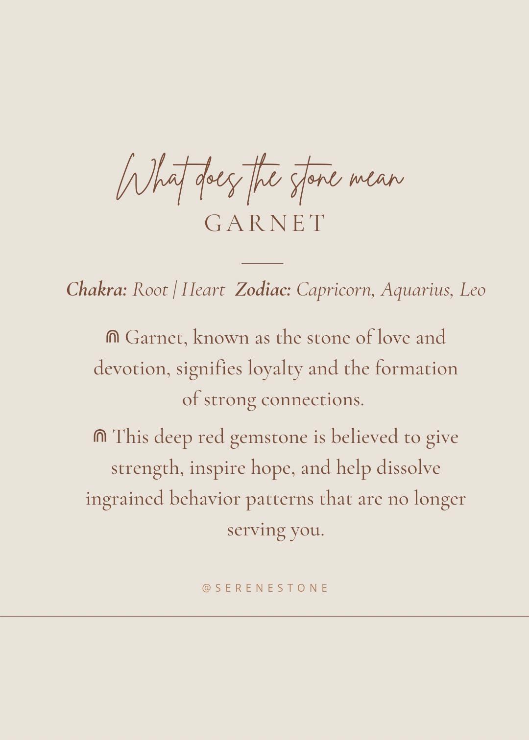 Garnet Matching Set