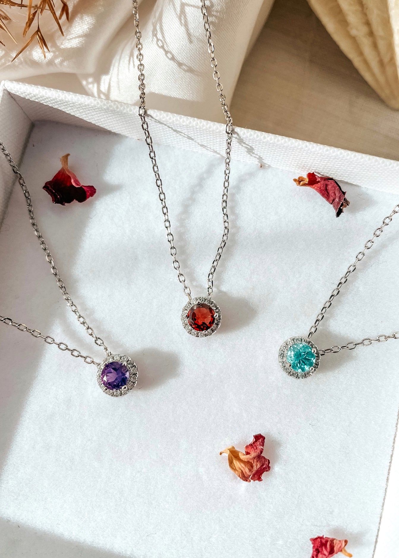 Dainty Blue Topaz Necklace