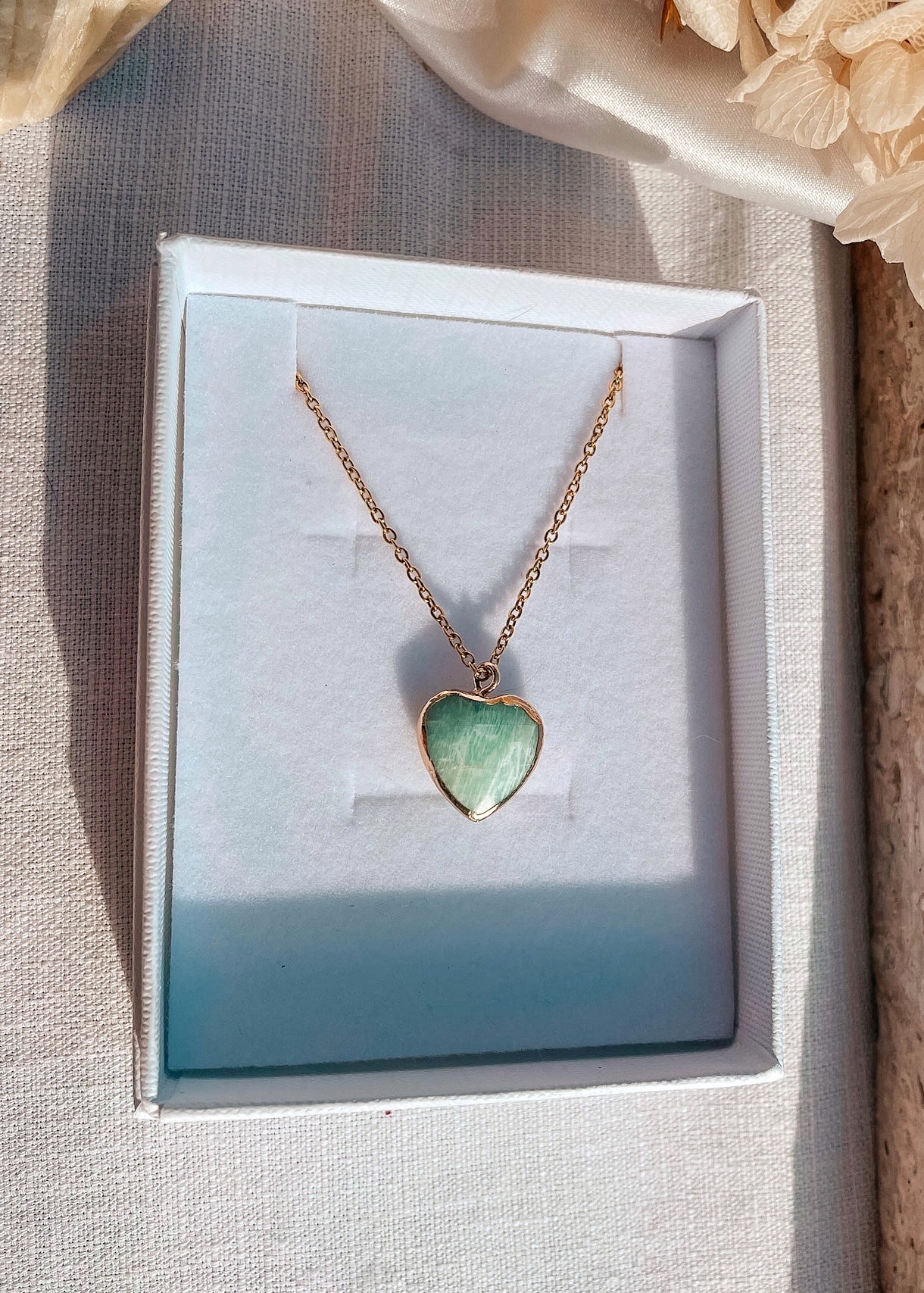 Amazonite Heart Necklace