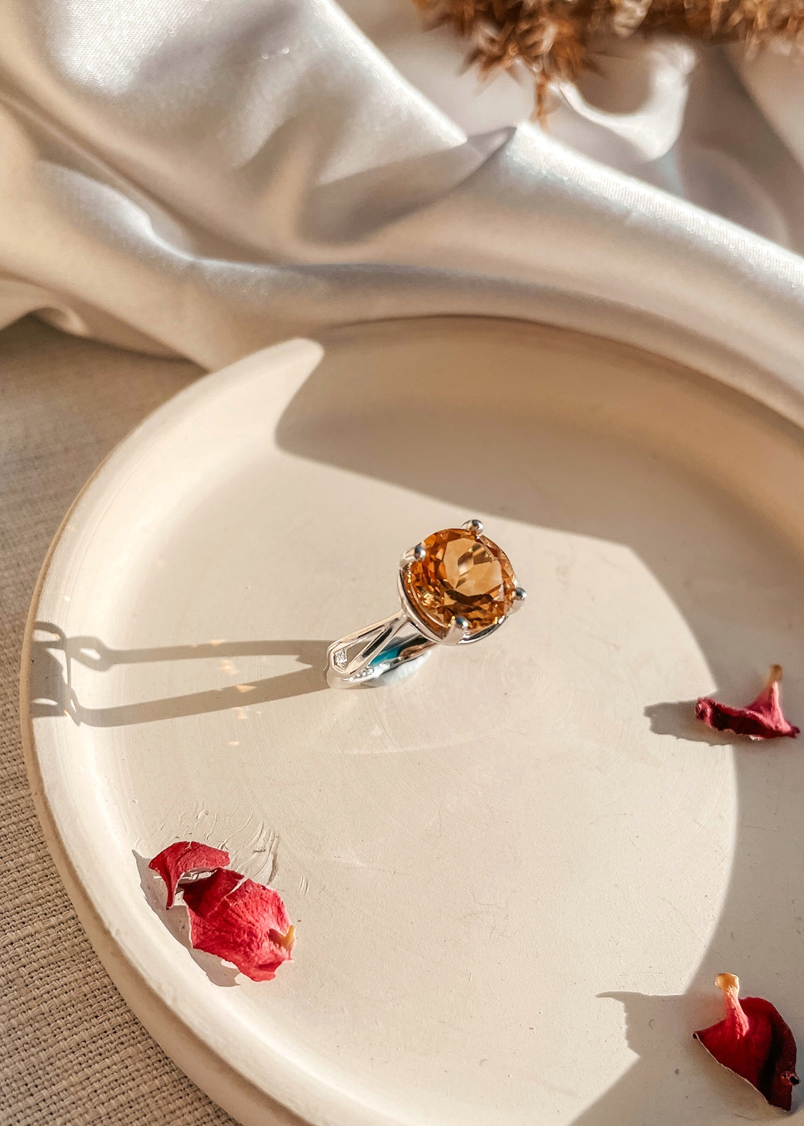 Round Citrine Set