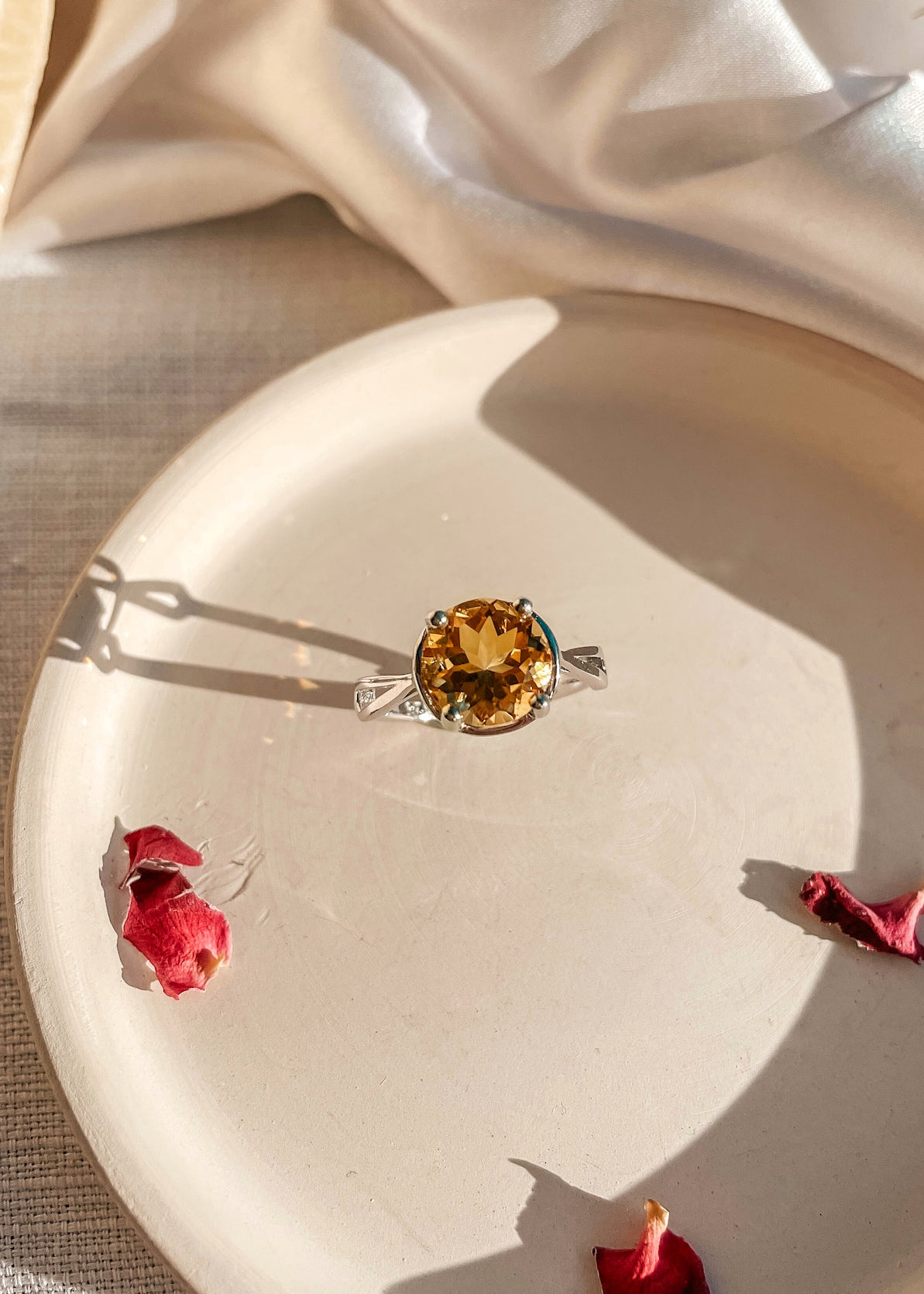 Round Citrine Set