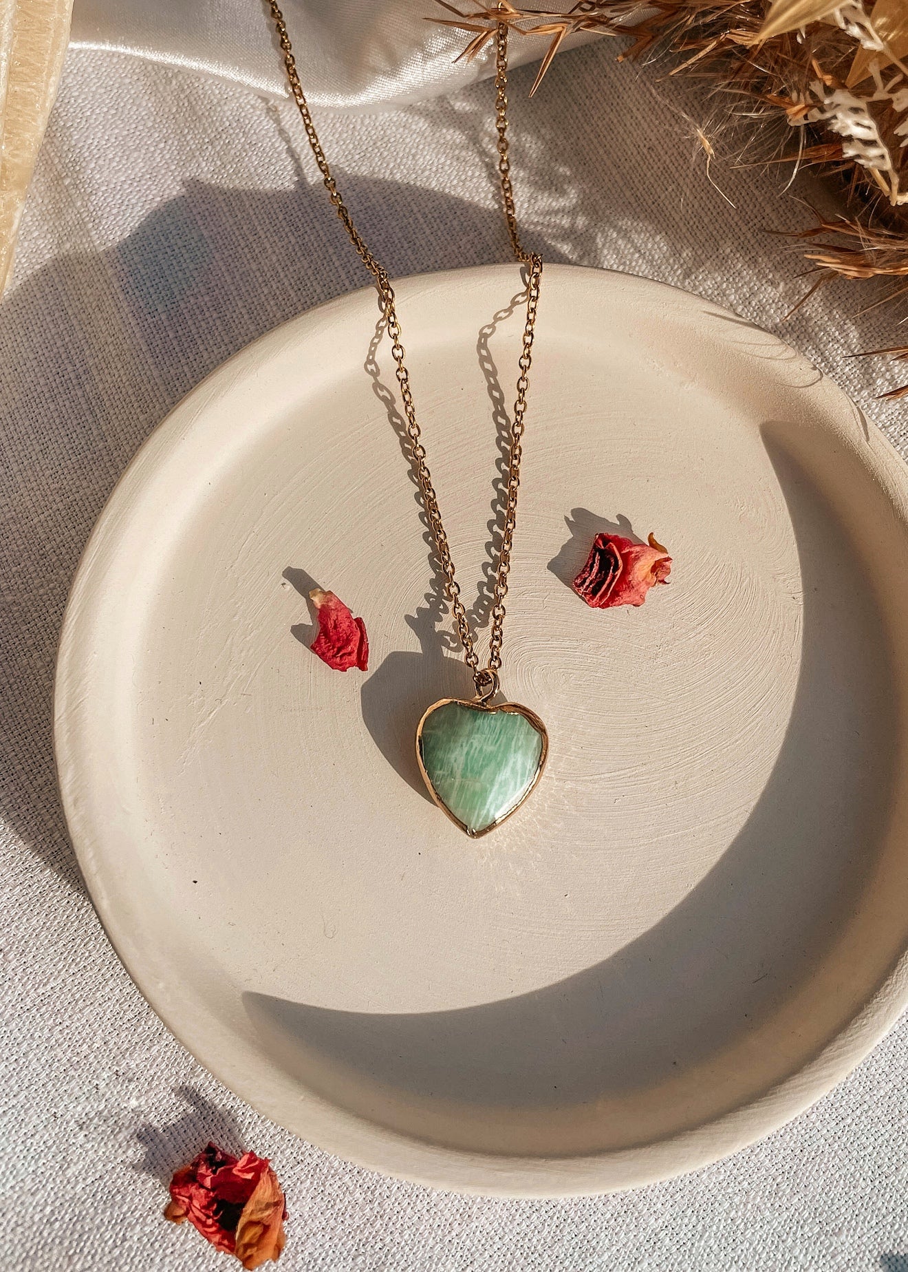 Amazonite Heart Necklace