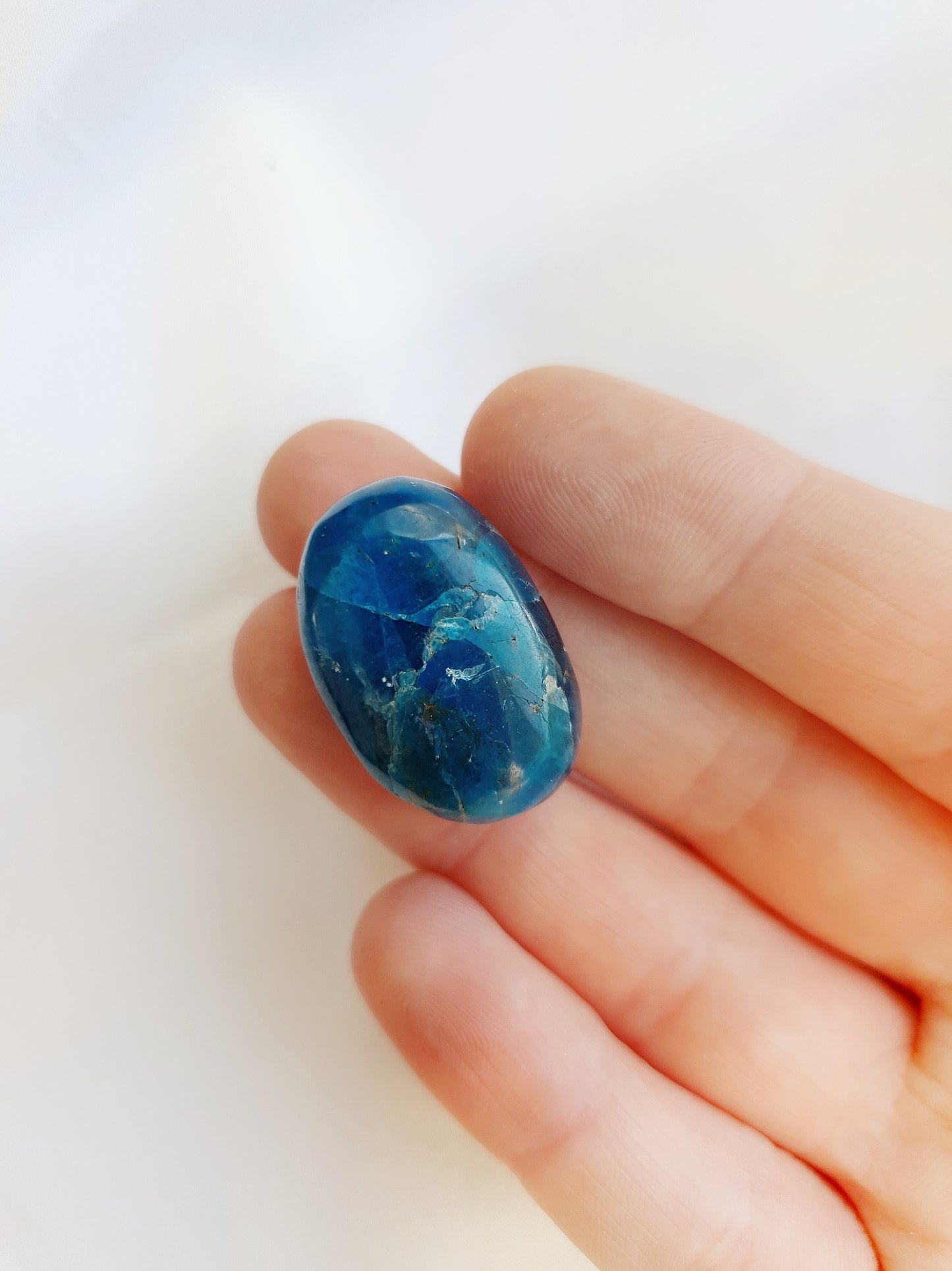 High Grade Blue Apatite Tumble