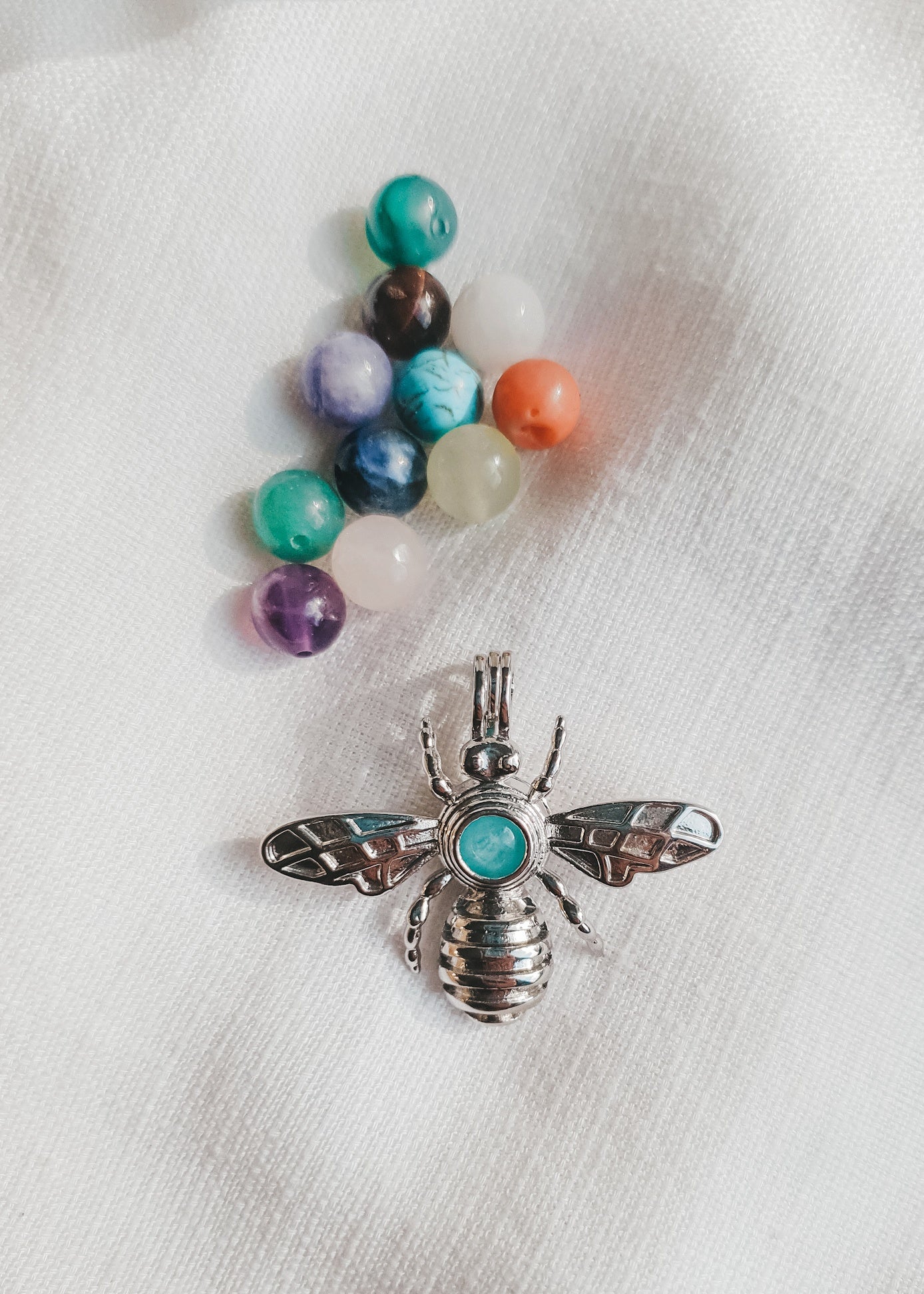 Interchangeable Stone Pendant - Bee