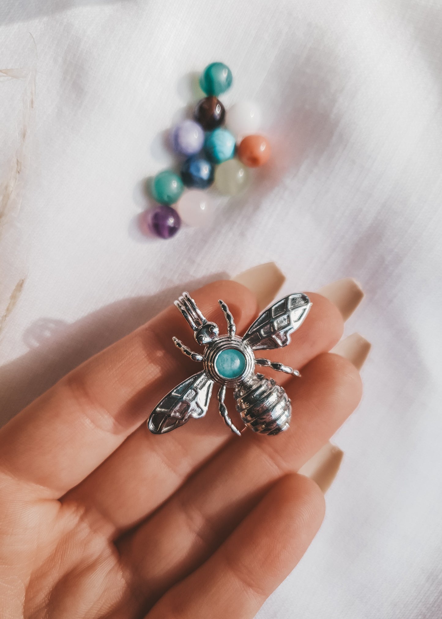 Interchangeable Stone Pendant - Bee