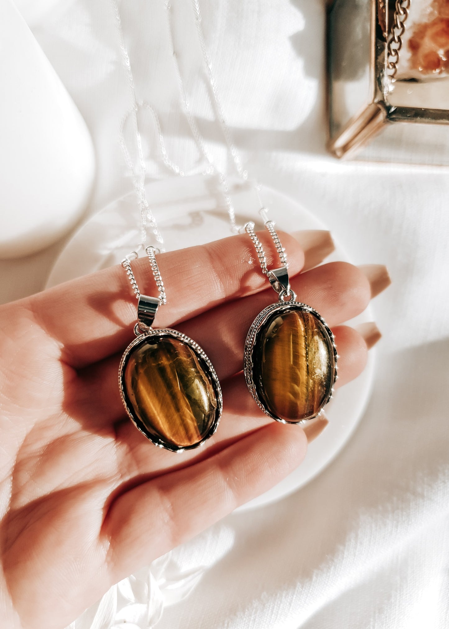 Tiger Eye Oval Pendant