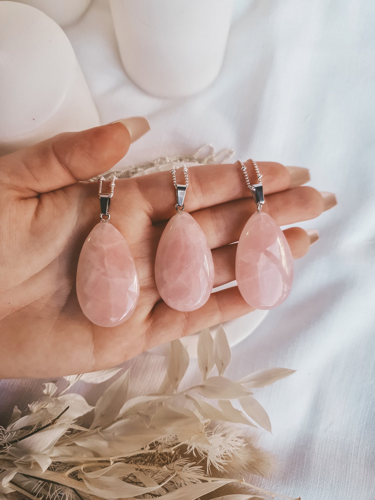 Rose Quartz Drop Pendant