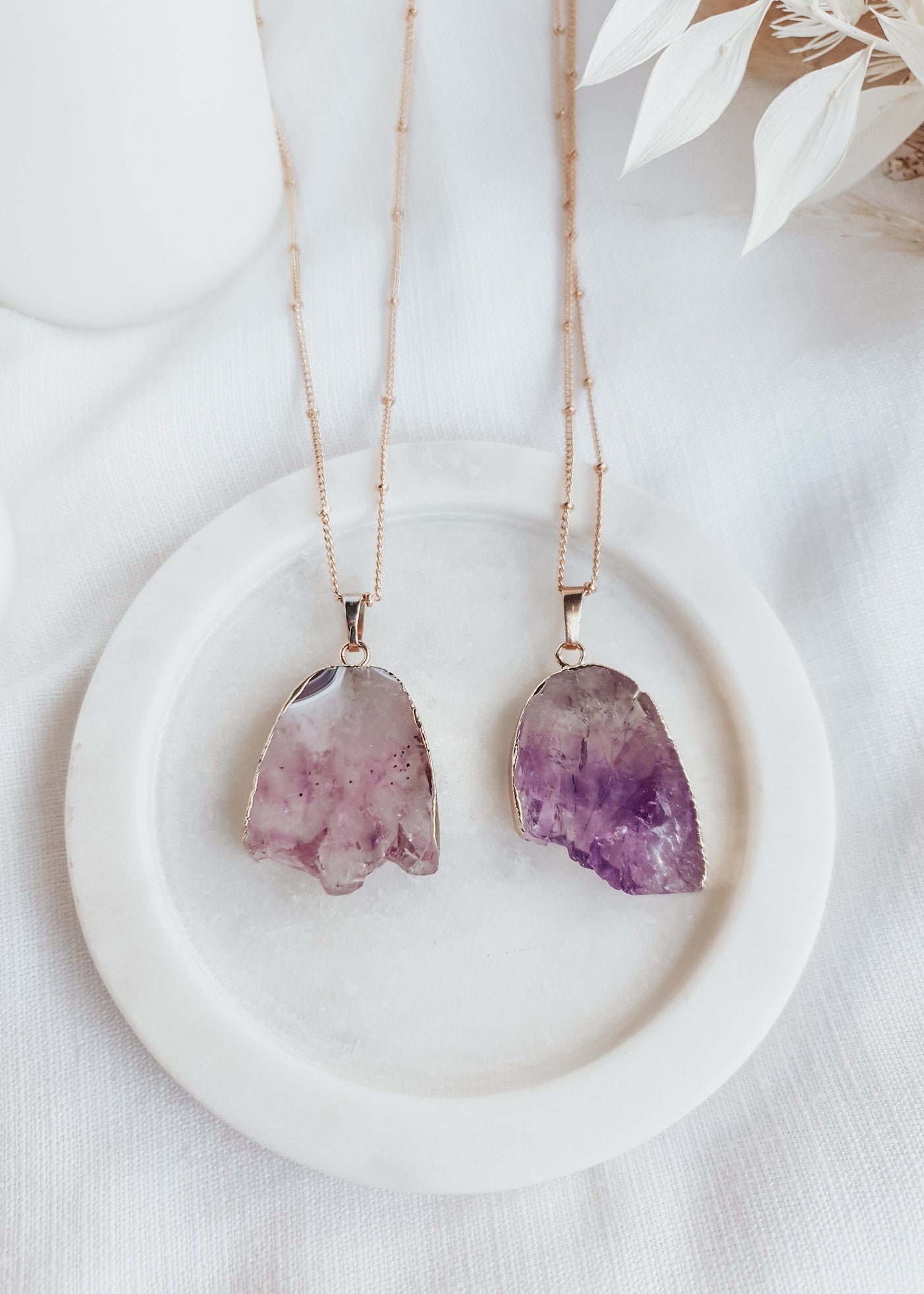 Amethyst Slice Pendant