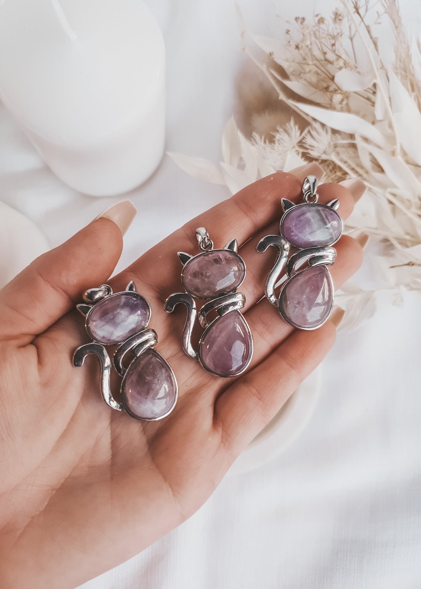 Amethyst Cat Pendant