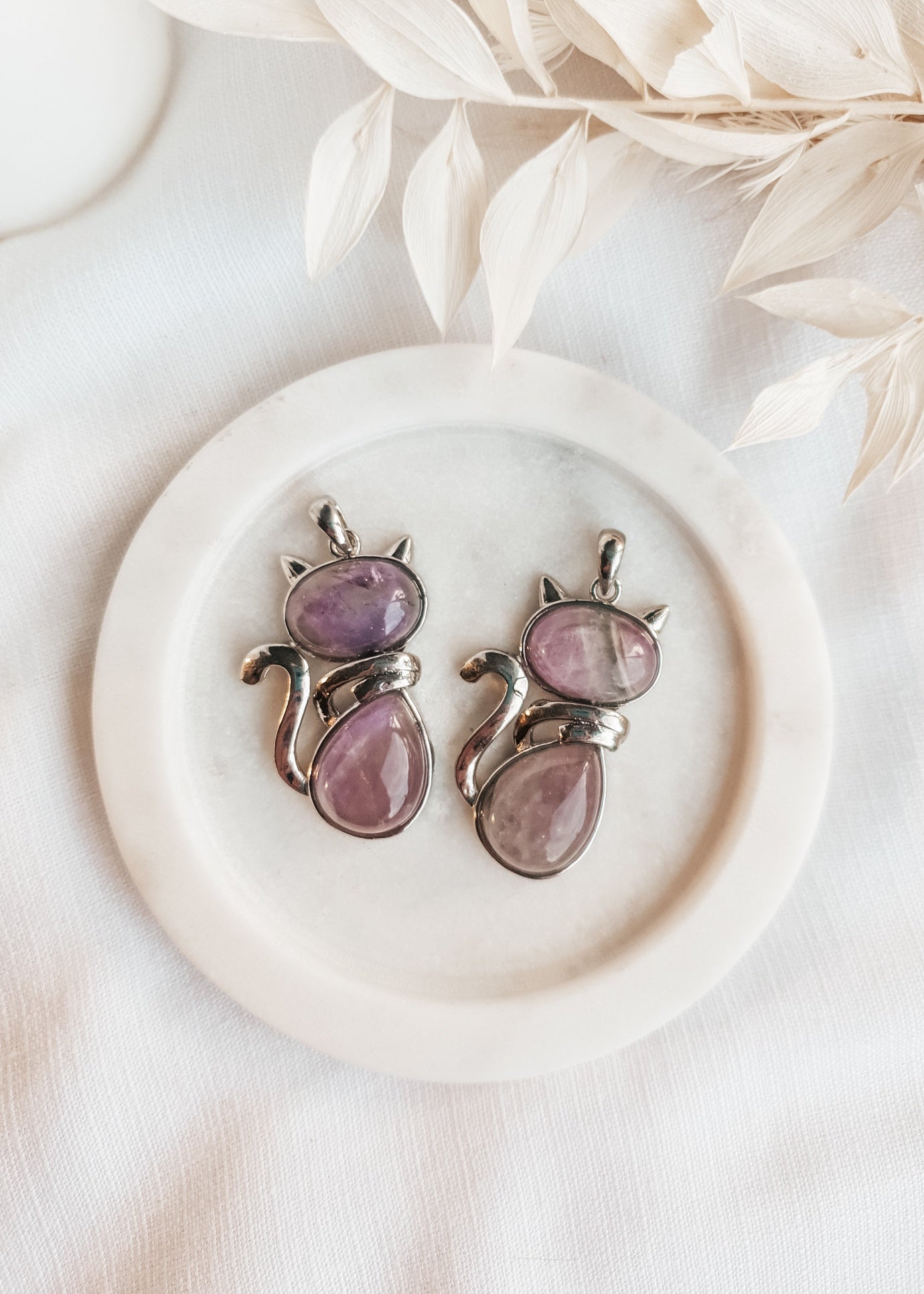 Amethyst Cat Pendant