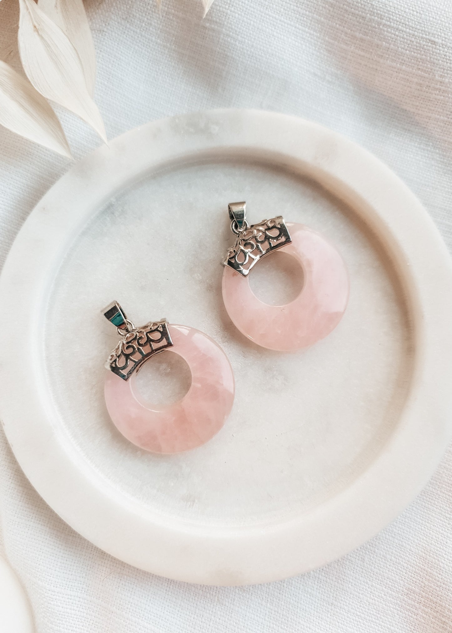 Rose Quartz Loop Pendant