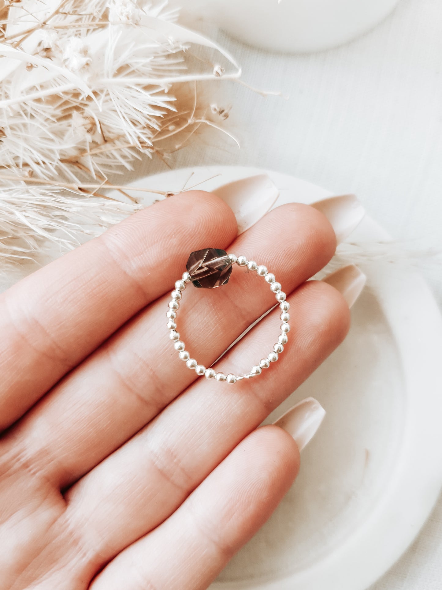 Smoky Quartz Silver Ring