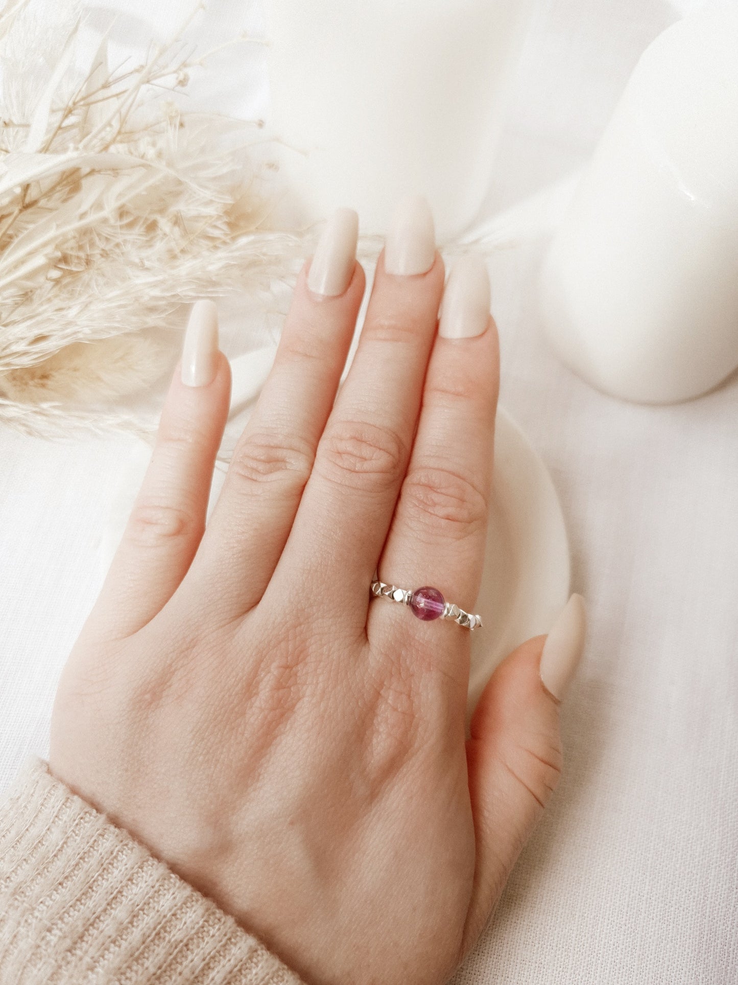 Amethyst Hematite Ring