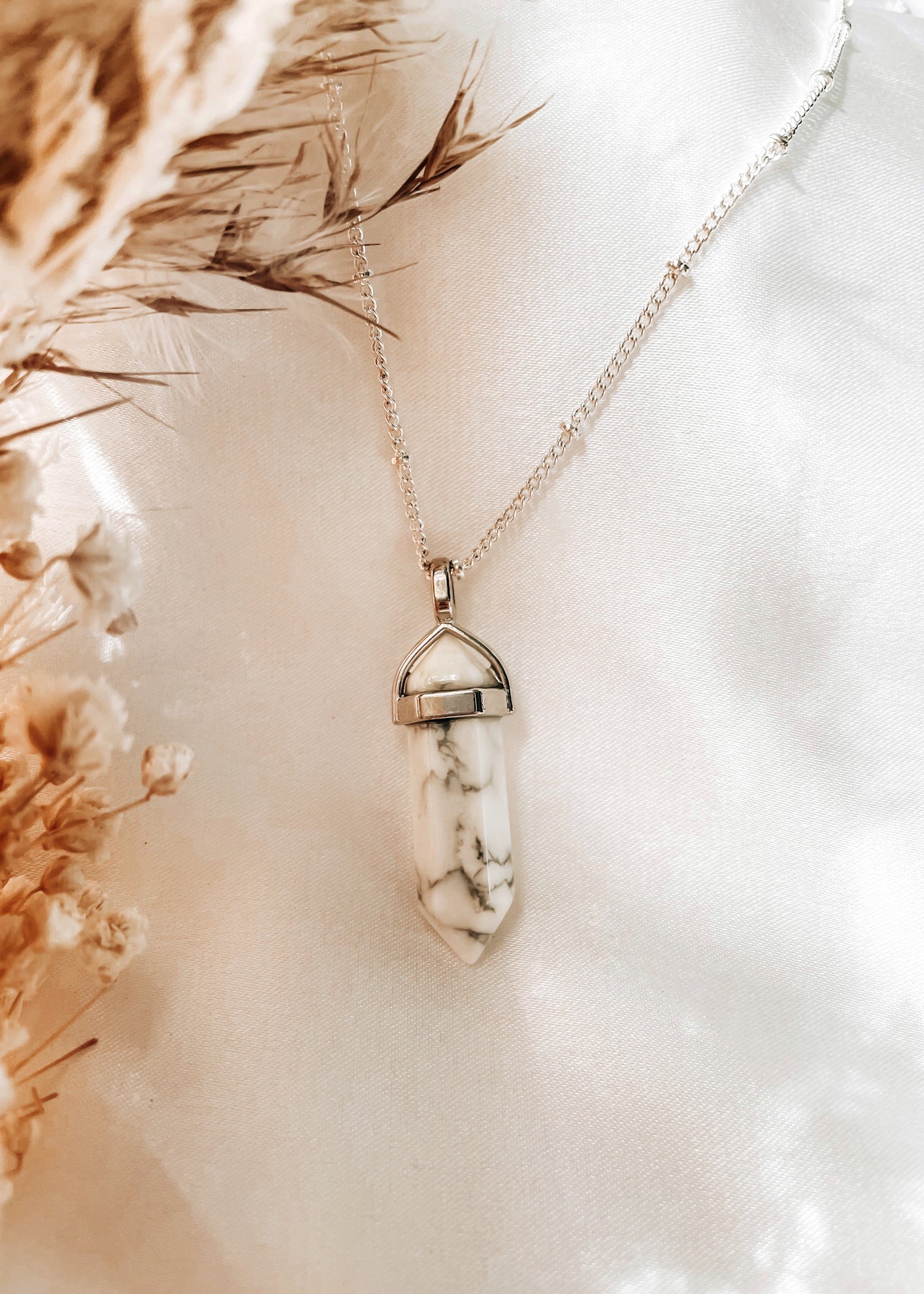 Howlite Point Pendant