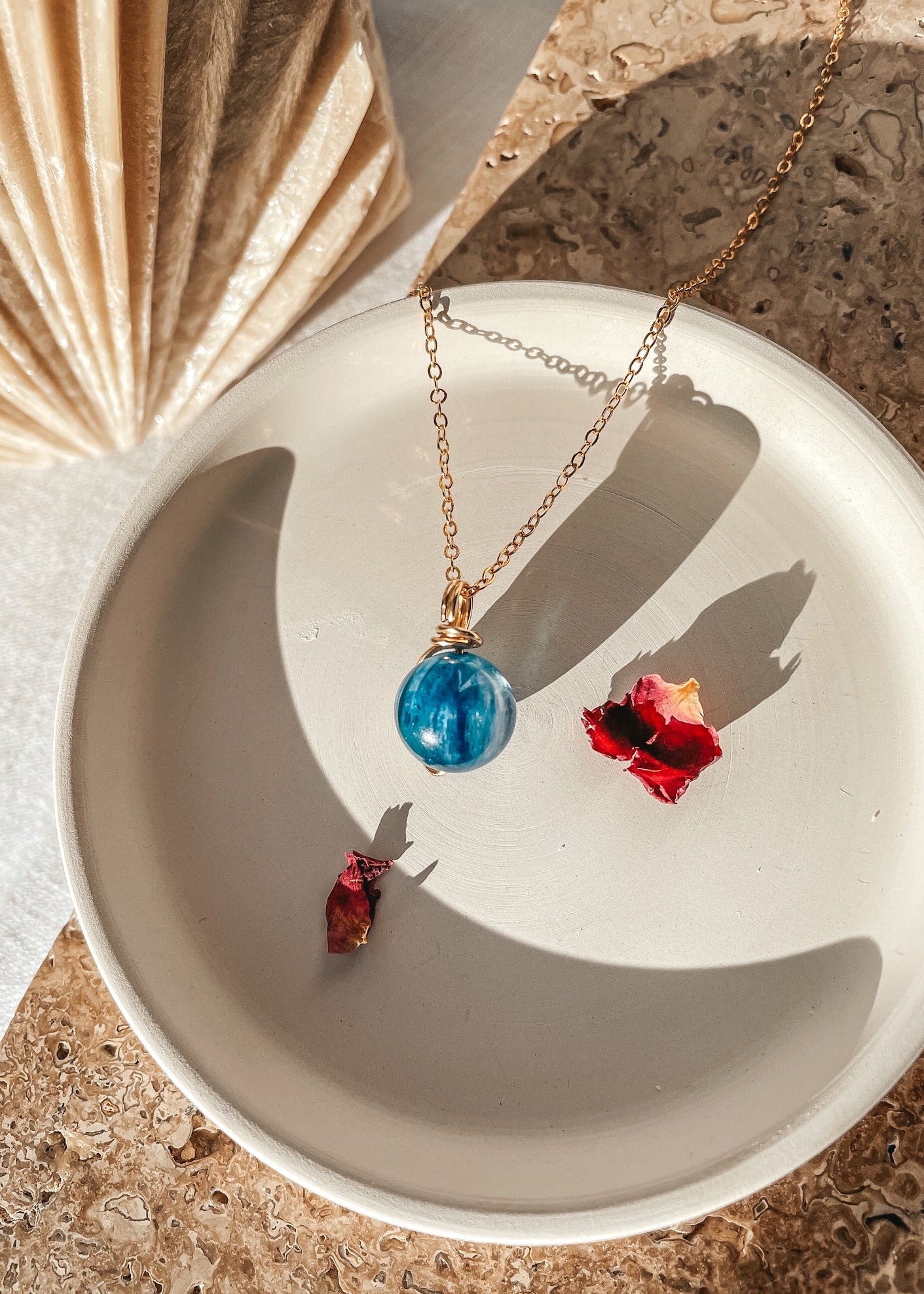 Kyanite Gold Necklace