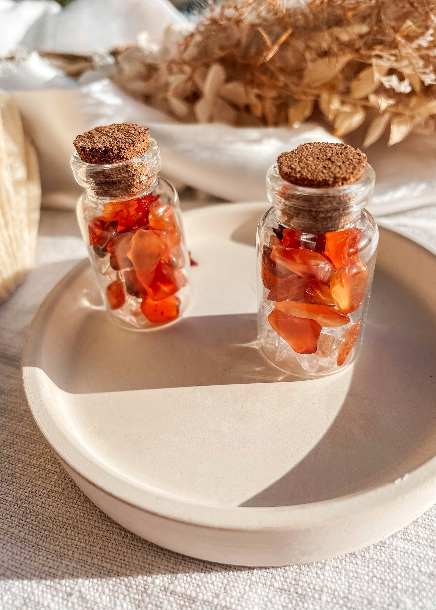 Manifesting Jar- Carnelian & Clear Quartz