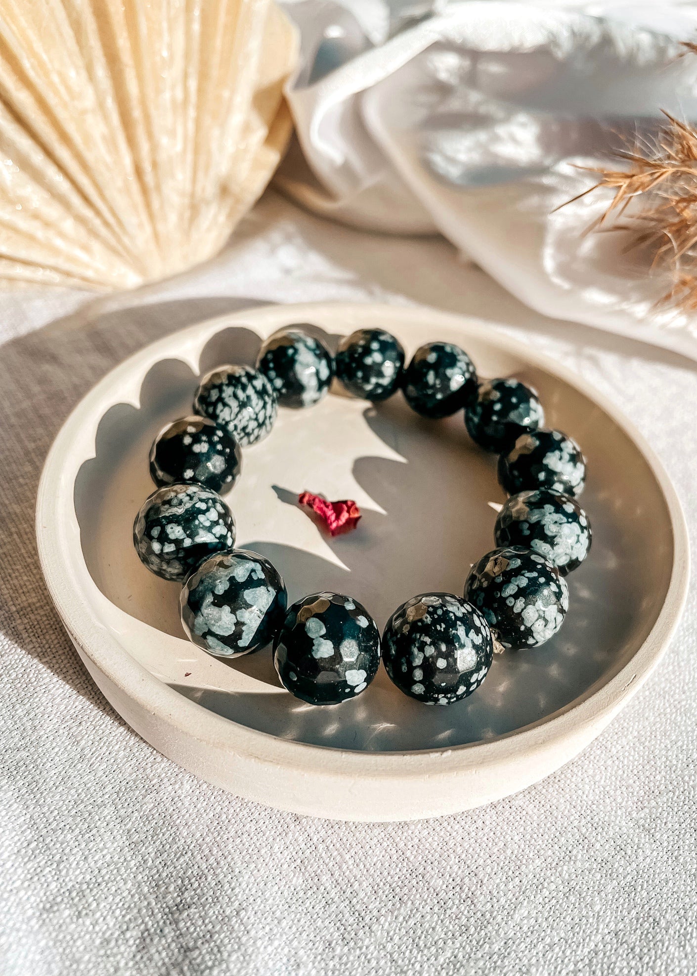 Snowflake Obsidian Bracelet