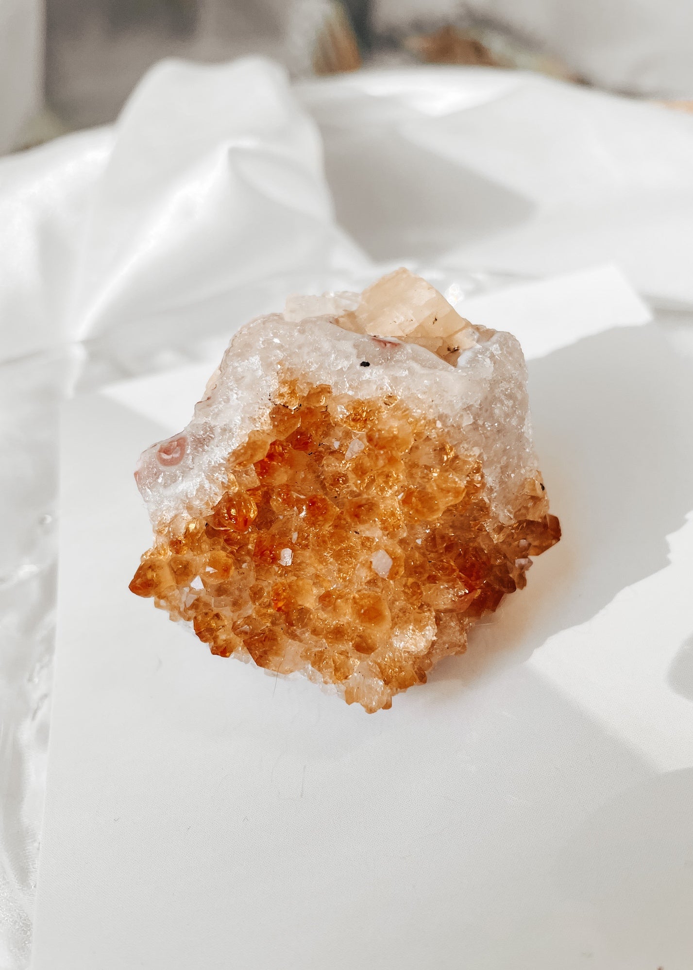 Citrine & Calcite Cluster