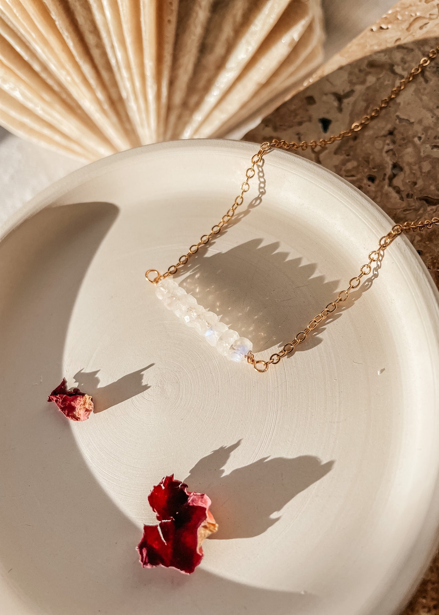 Moonstone Bar Necklace