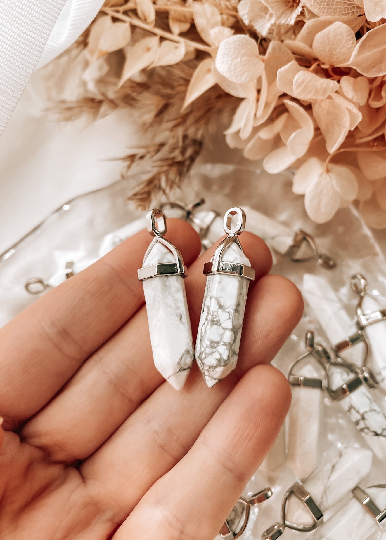 Howlite Point Pendant
