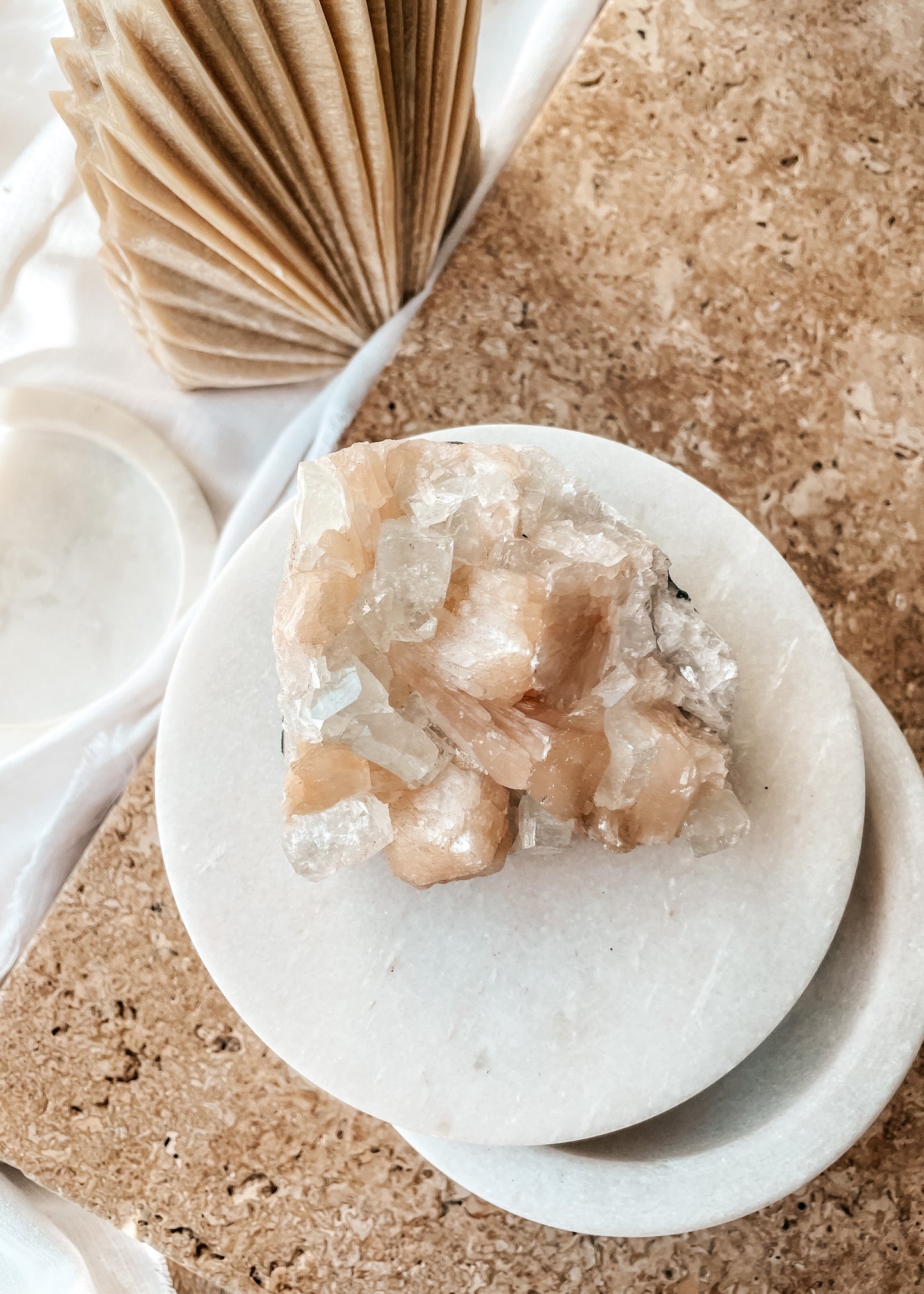 Apophyllite Stilbite Cluster
