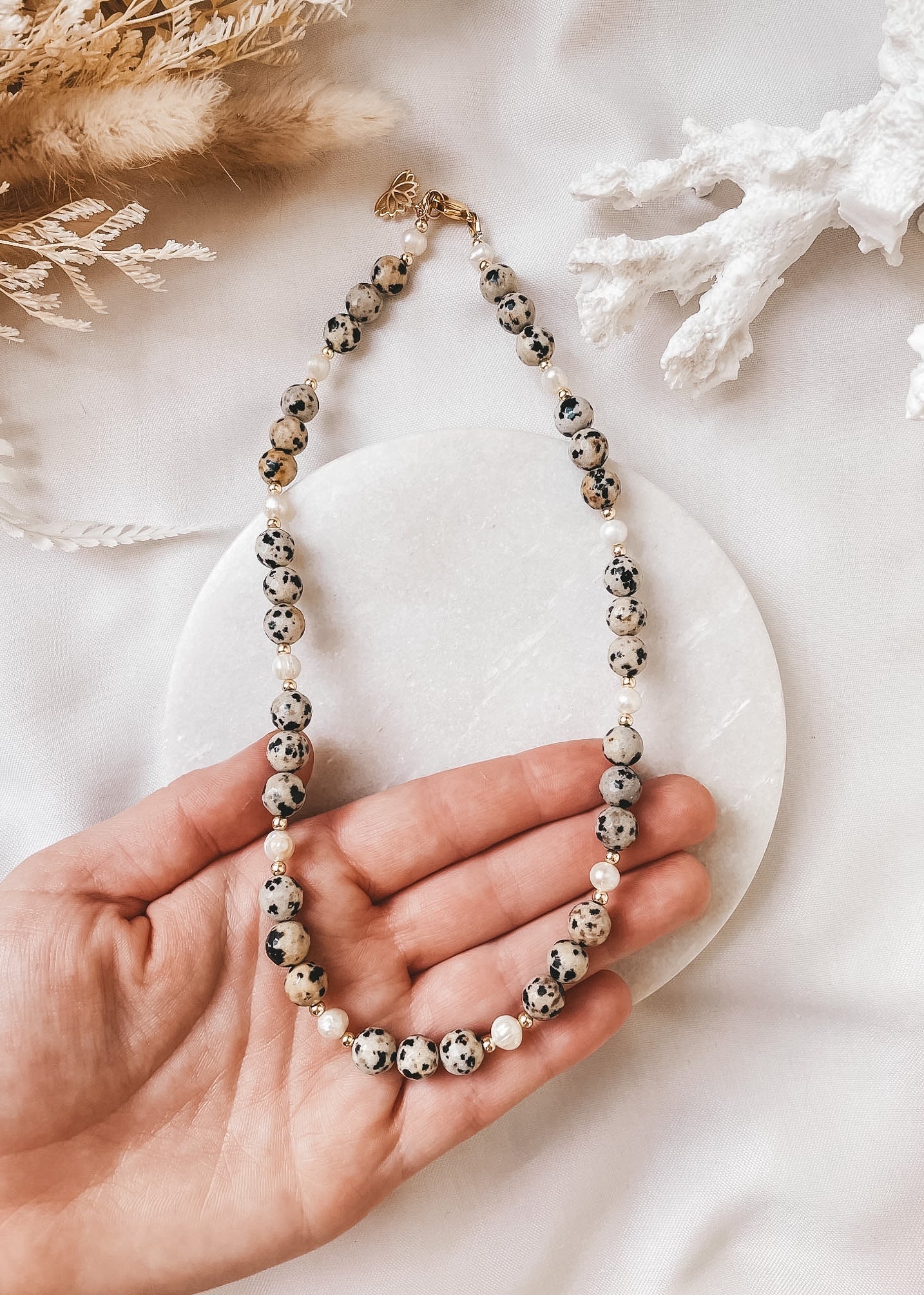 Adeline Jasper & Pearl Necklace