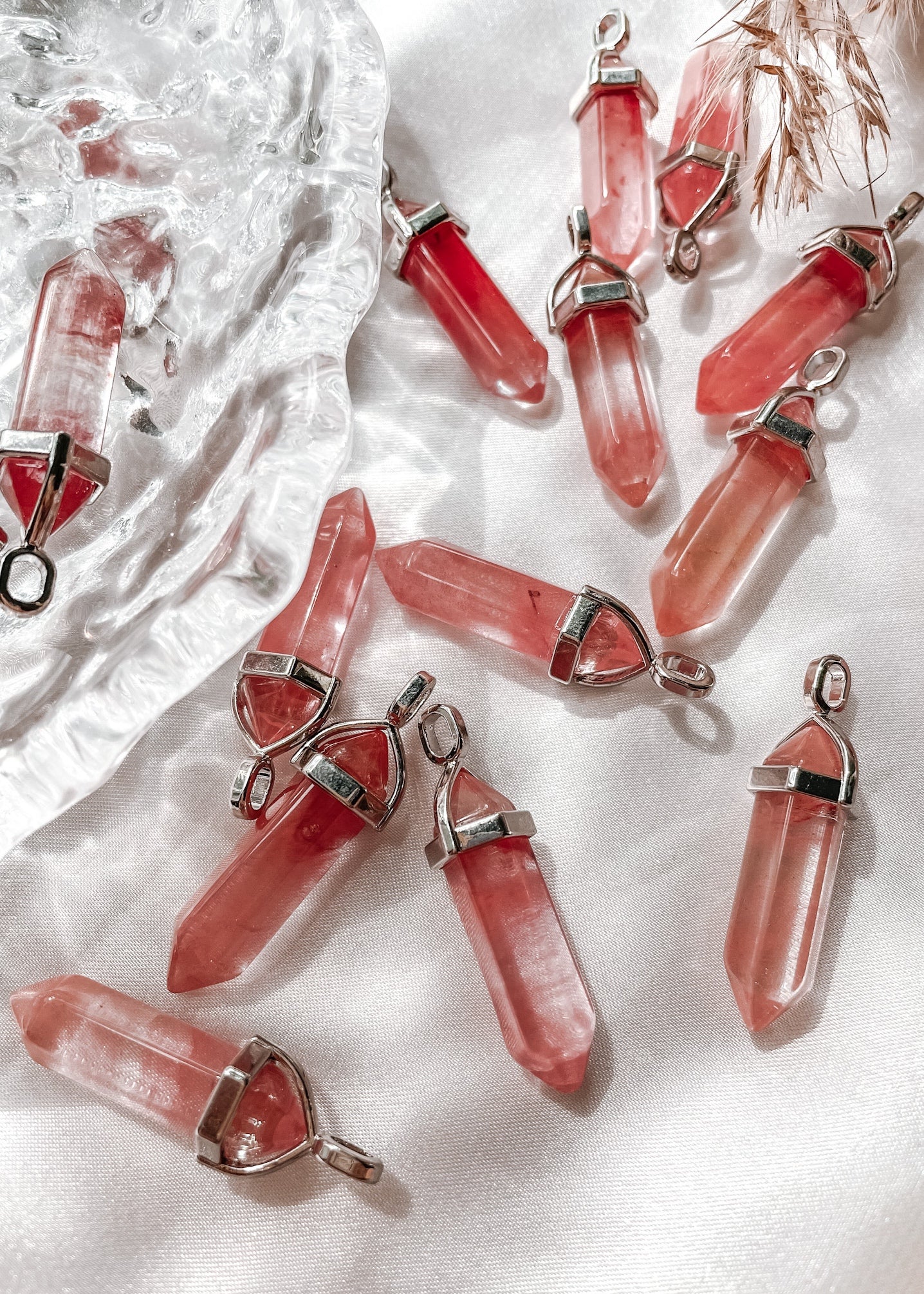 Strawberry Quartz Point Pendant