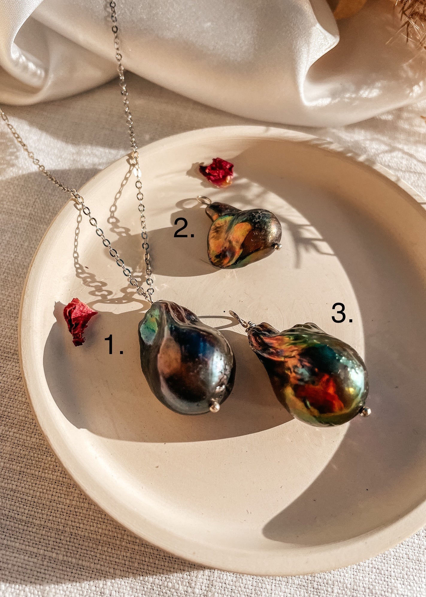 Black Baroque Pearl Necklace