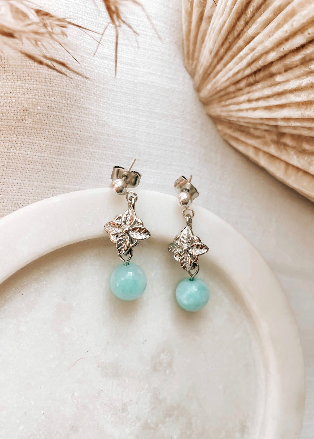 Alara Blue Aragonite Earrings