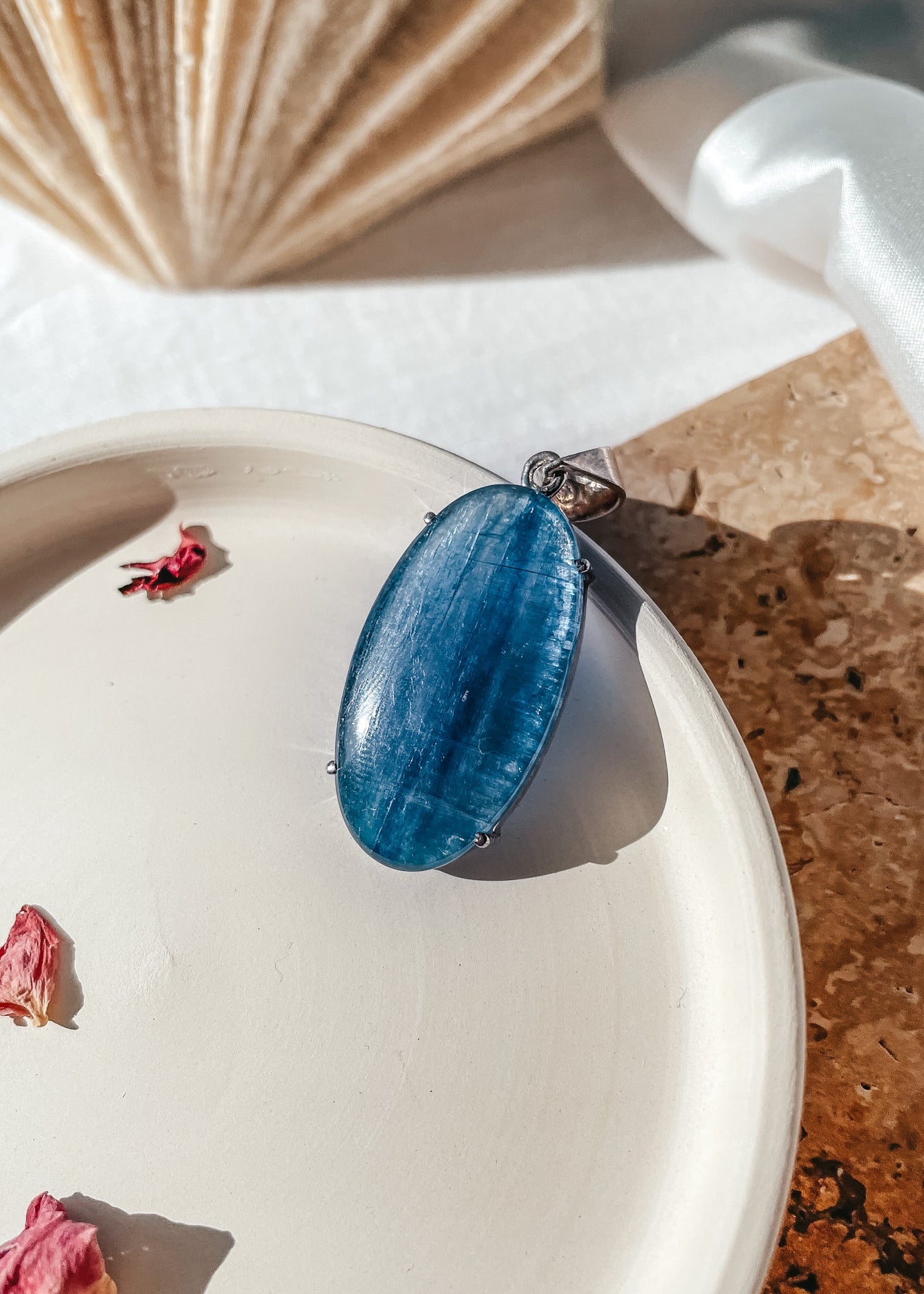 Blue Shine Kyanite Pendant