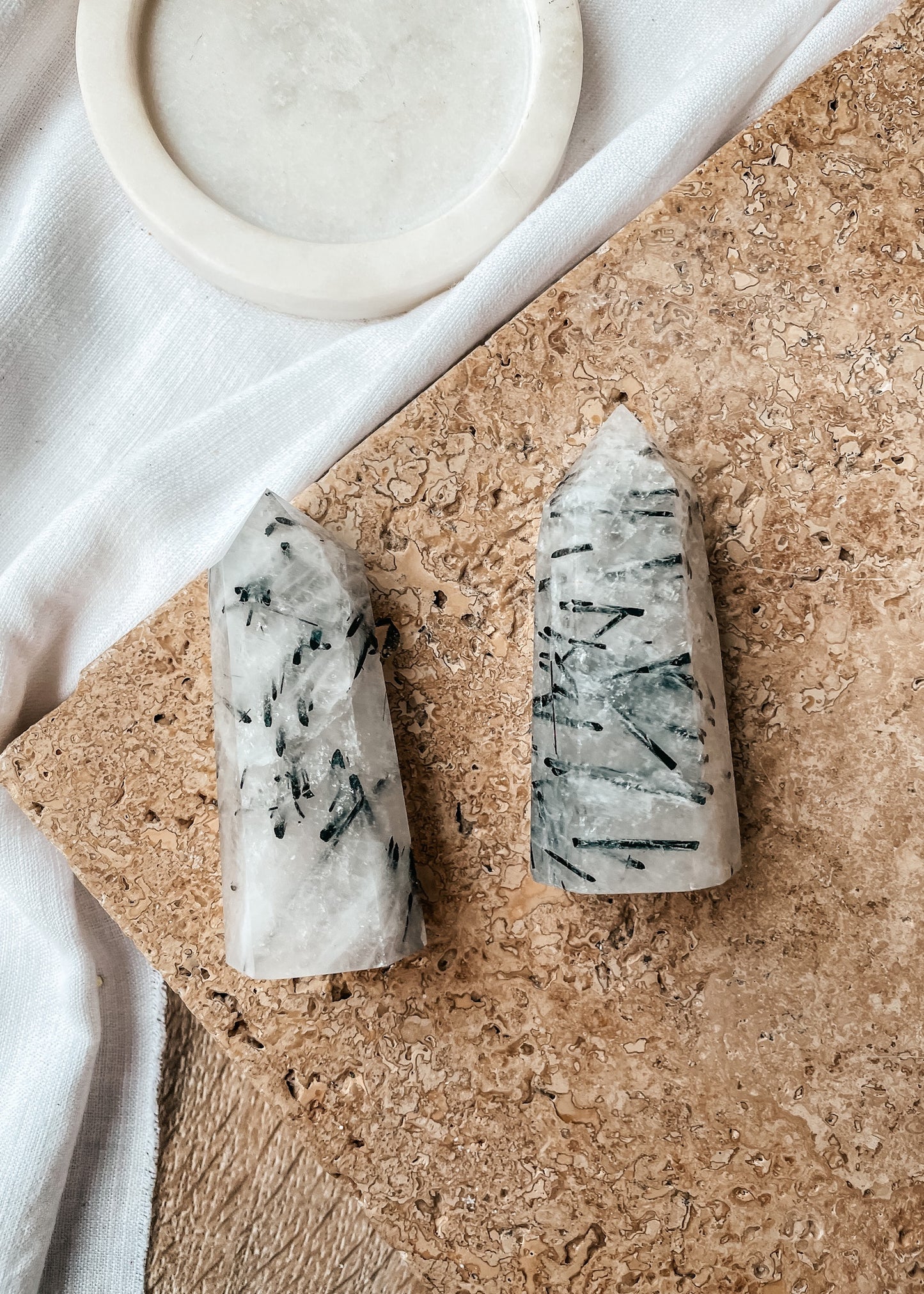 Tourmalinated Quartz Point