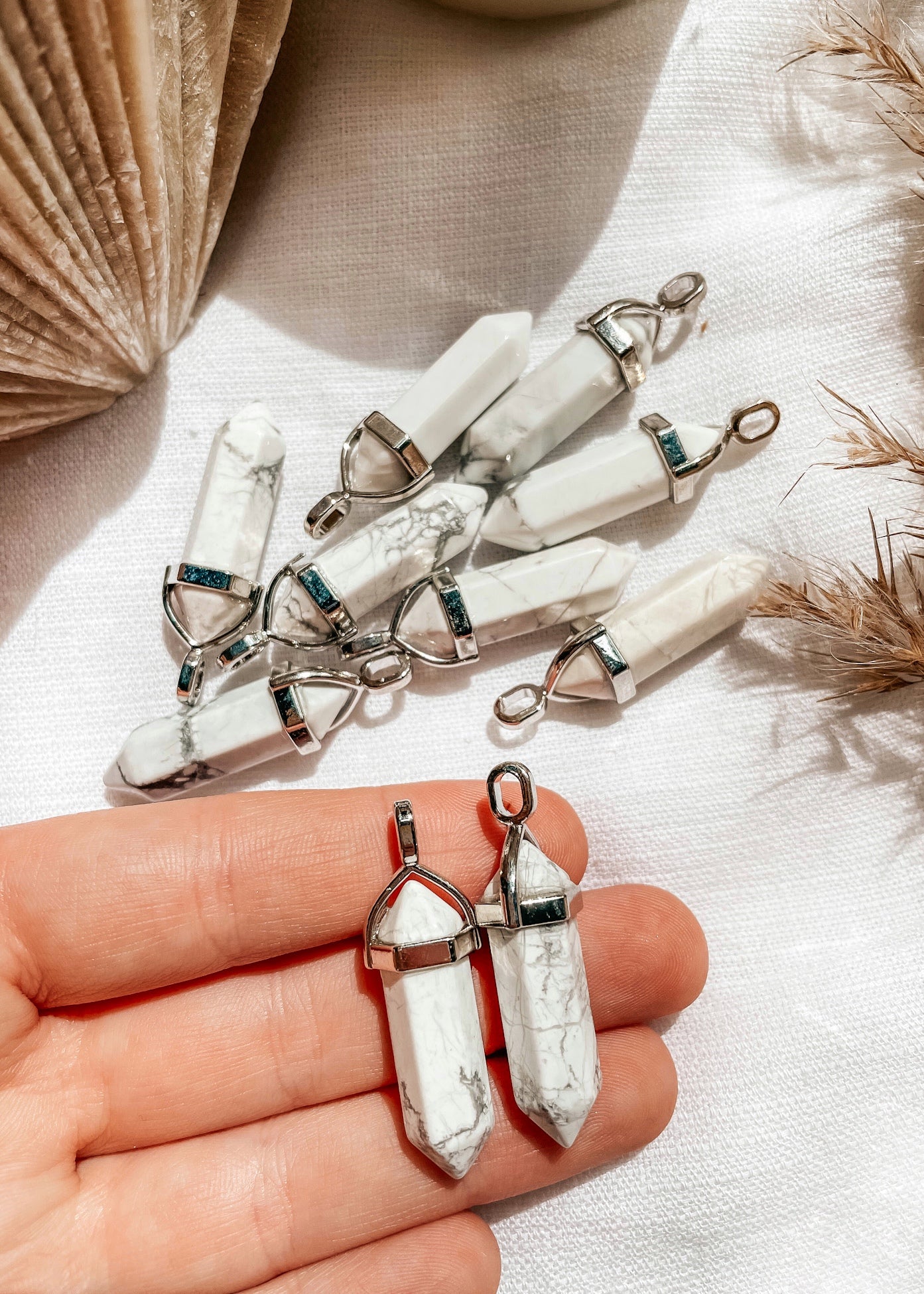 Howlite Point Pendant