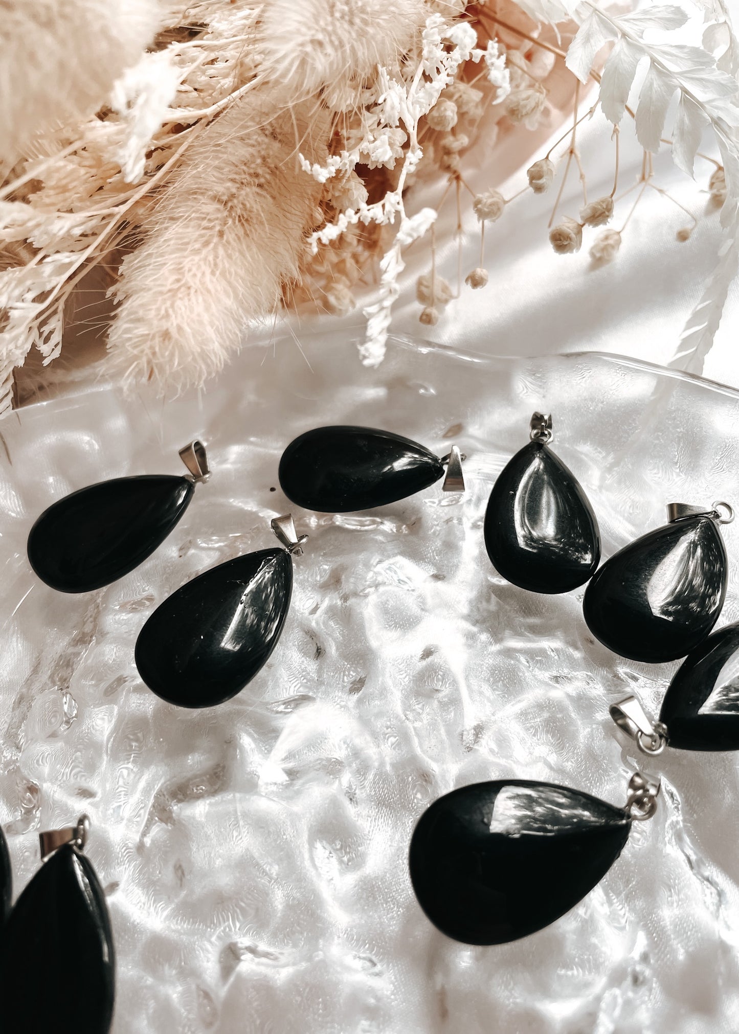 Black Obsidian Drop Pendant