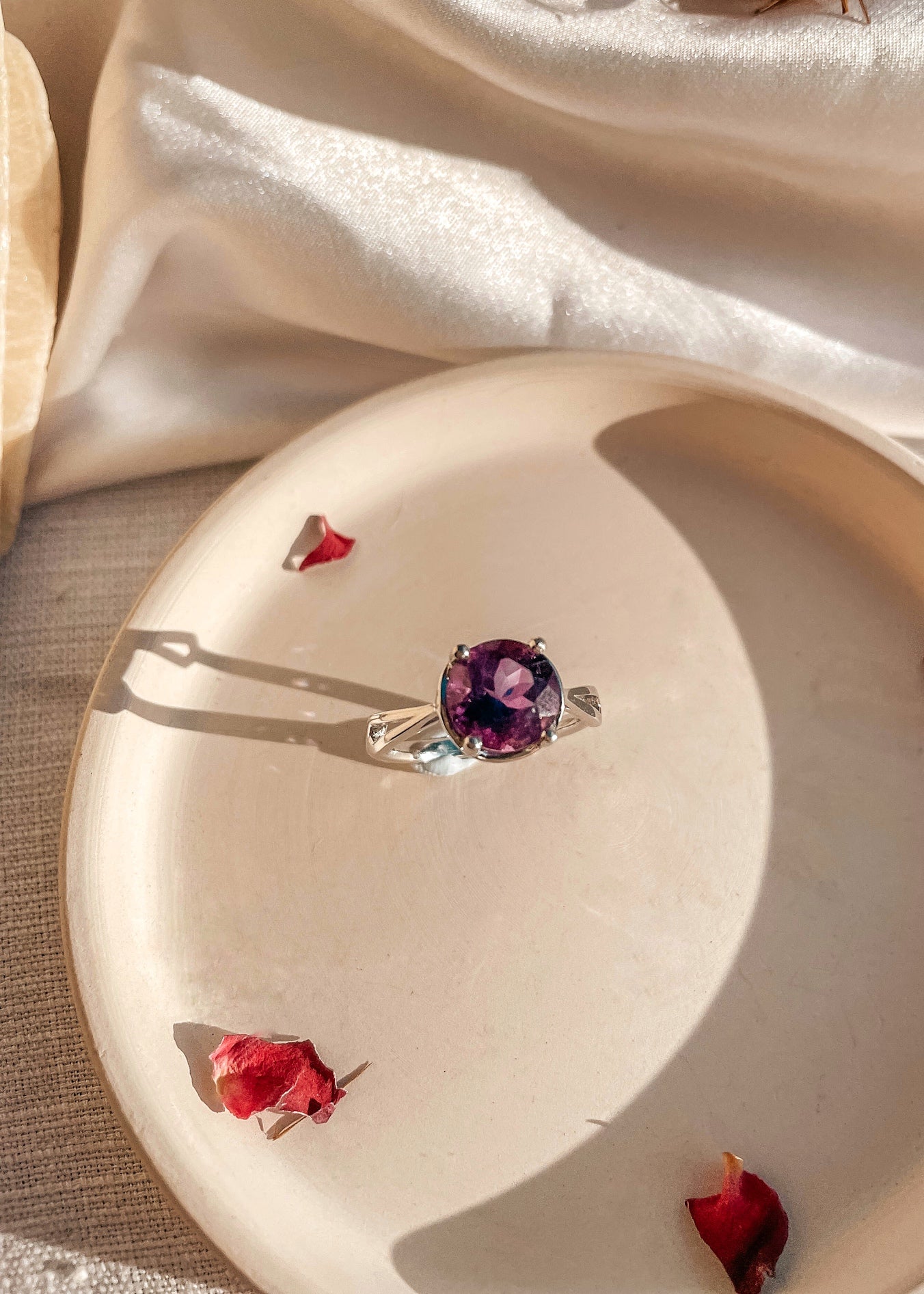 Amethyst Round Ring