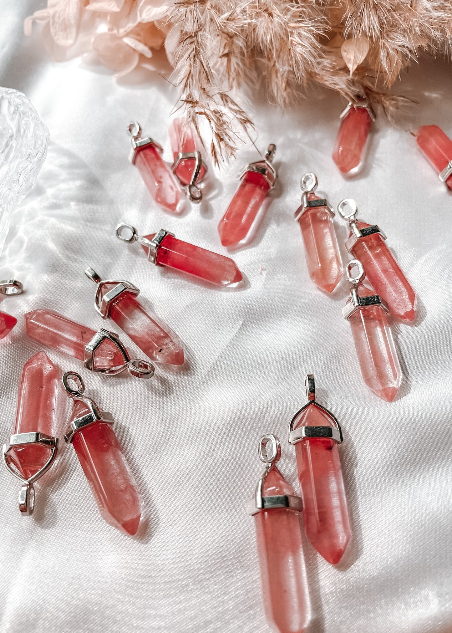 Strawberry Quartz Point Pendant