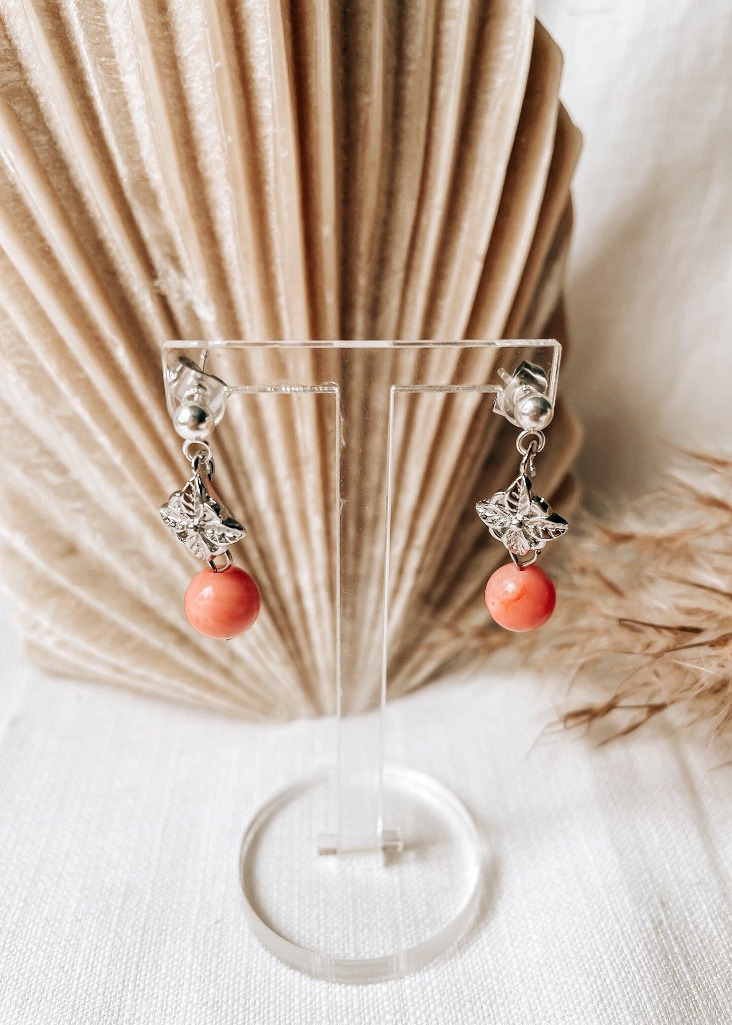 Alara Coral Earring