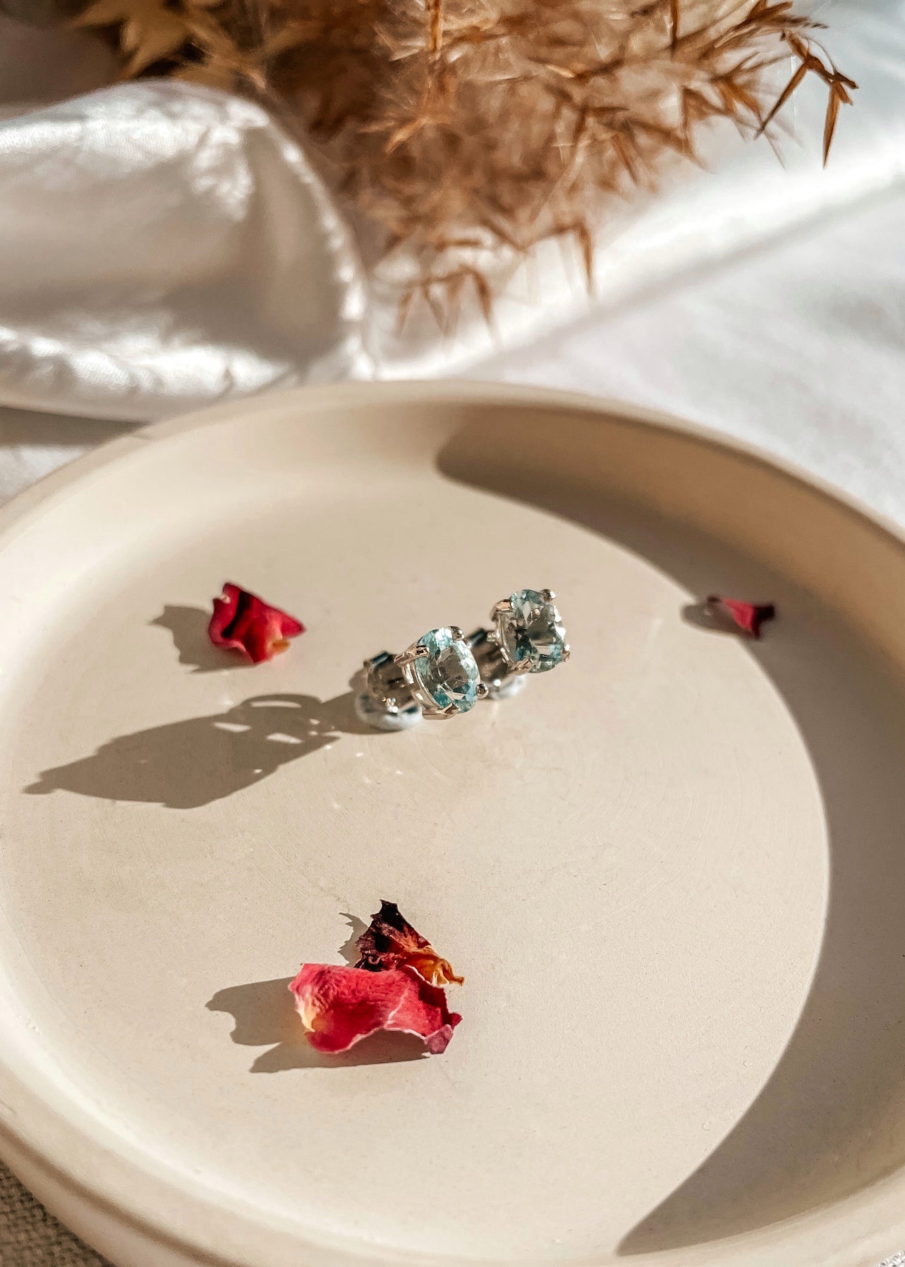 Aquamarine Studs