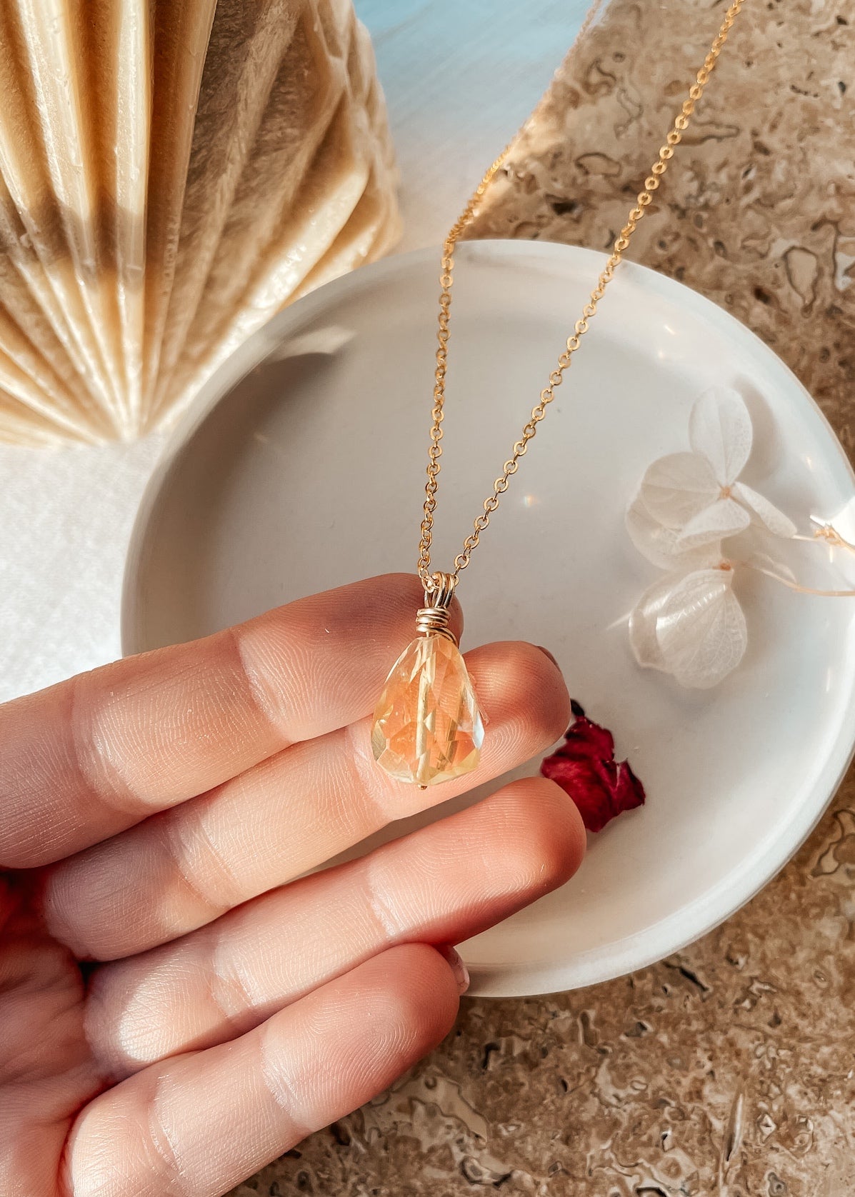 Natural Citrine Necklace
