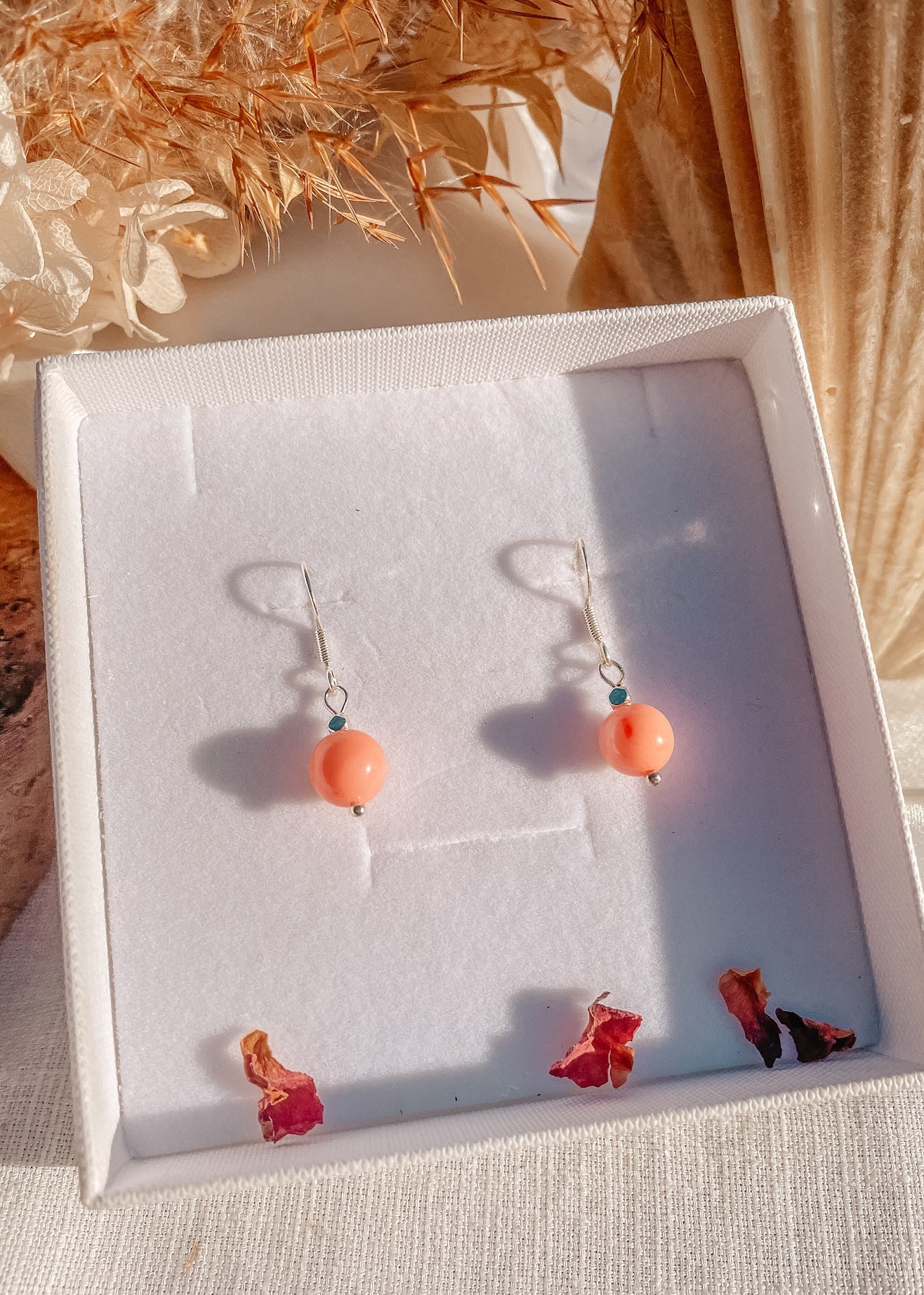 Pink Coral Earrings