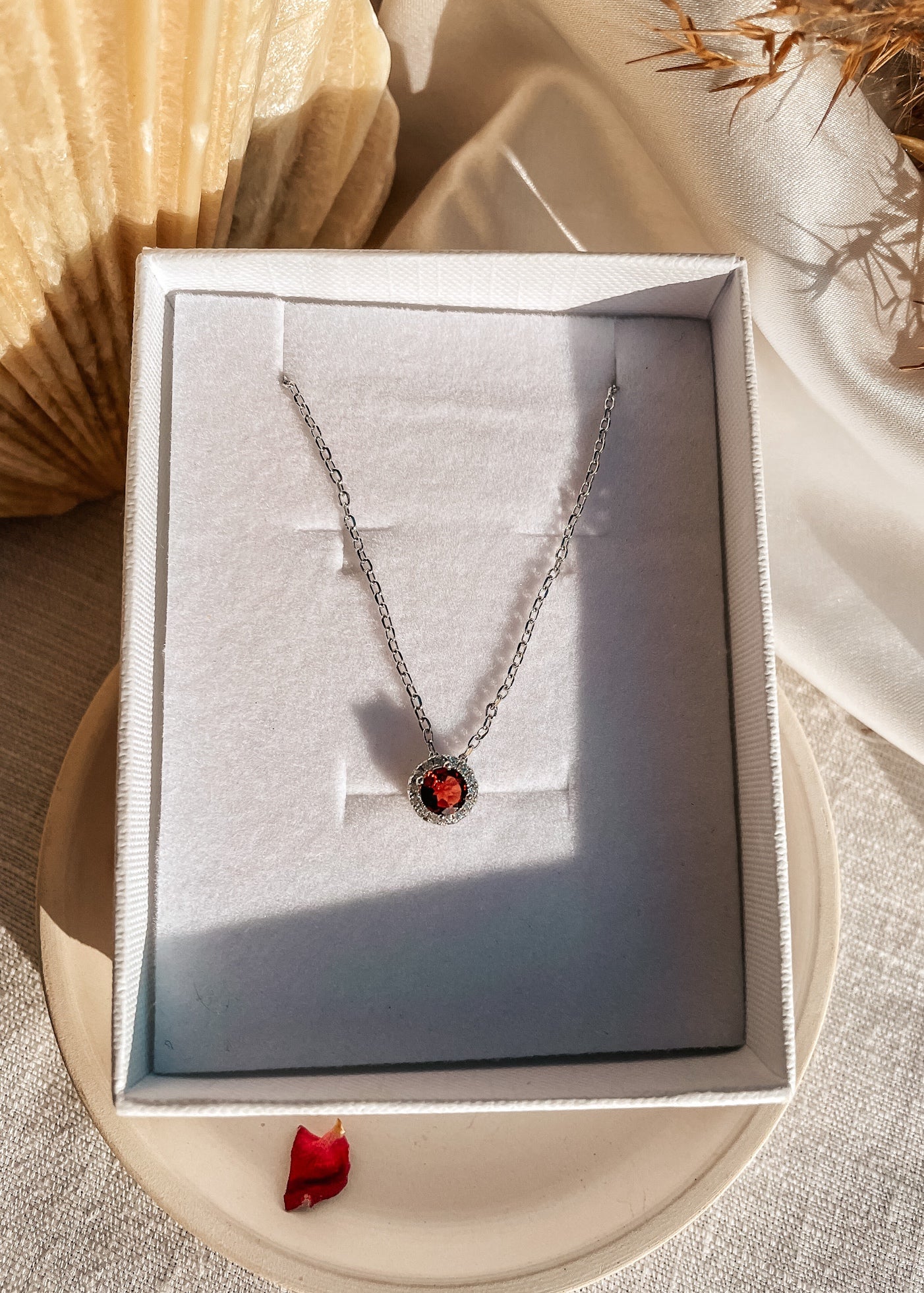 Dainty Garnet Necklace