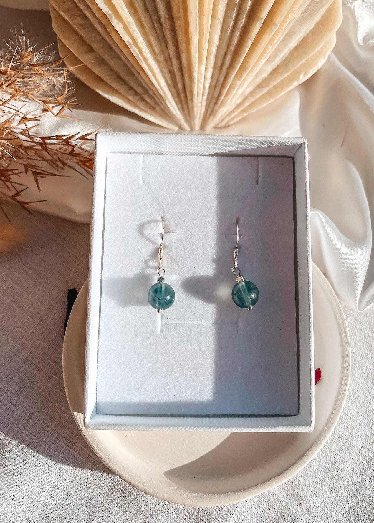 Rare Blue Fluorite Earrings