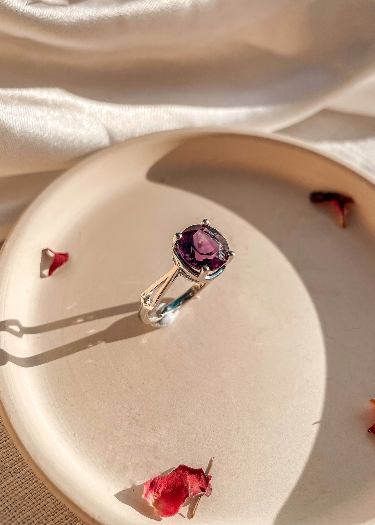 Amethyst Round Ring